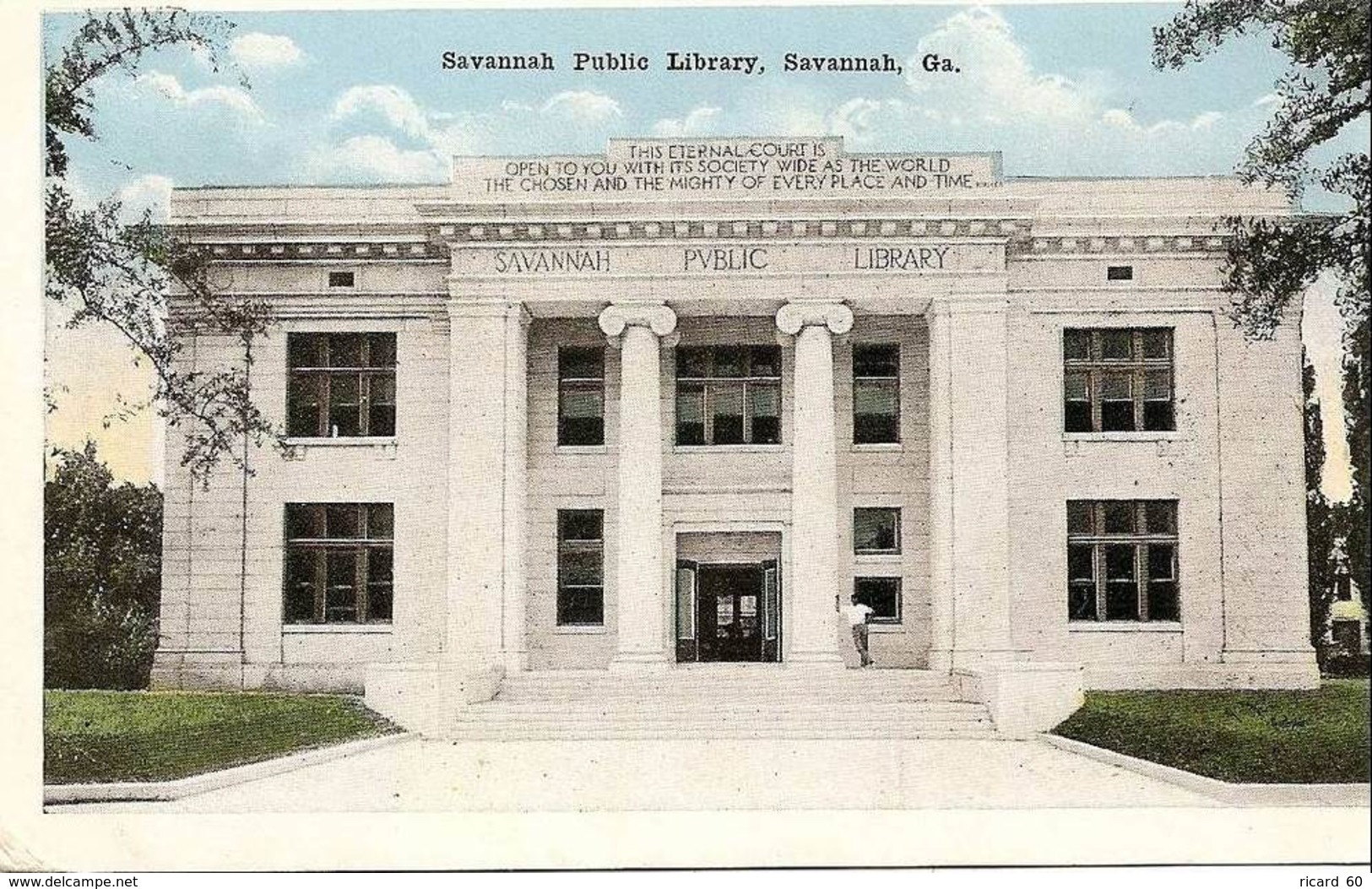 Cpa Des Usa , Savannah,public Library, Bibliothèque, Géorgie - Savannah