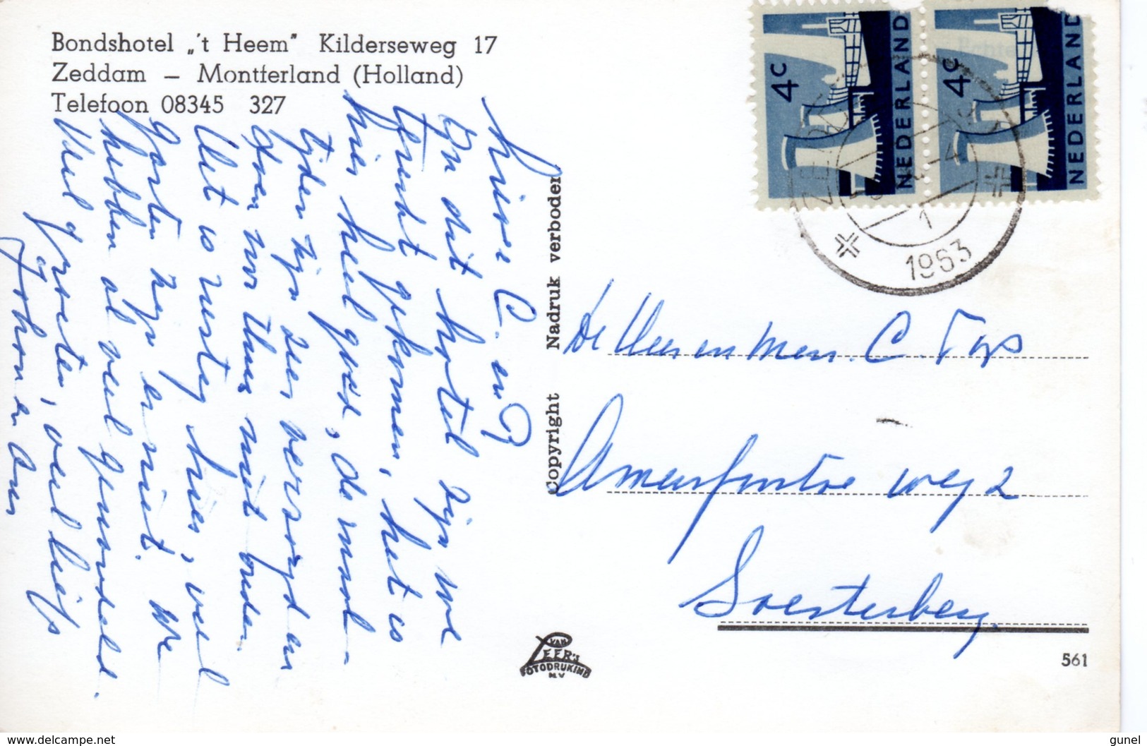 6 X  1953 Ansicht Van ZEDDAM Naar Soesterberg - Brieven En Documenten