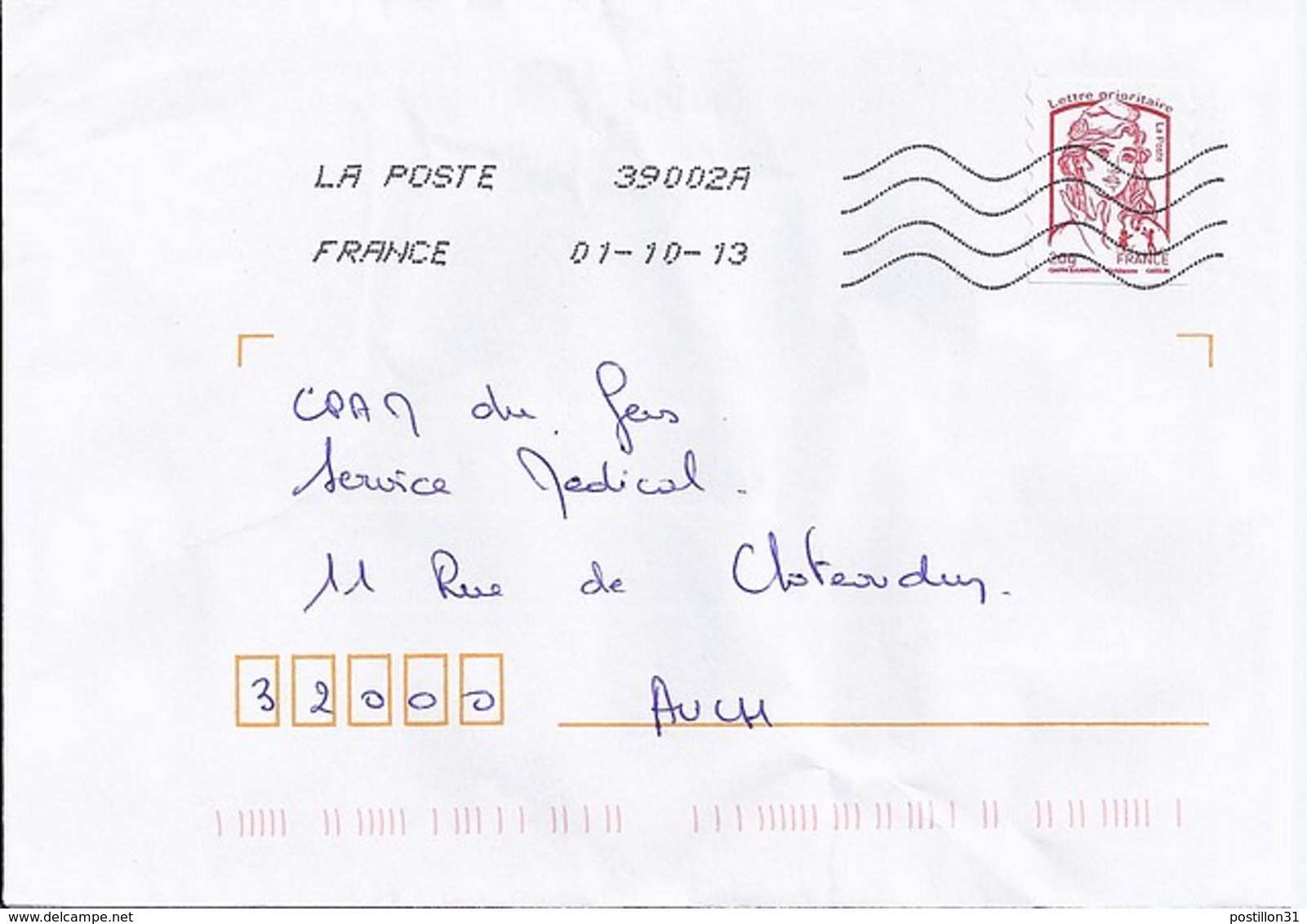 MARIANNE DE CHIAPPA  N°4767adh.  SUR LETTRE DE 2013 - 2013-2018 Marianne De Ciappa-Kawena