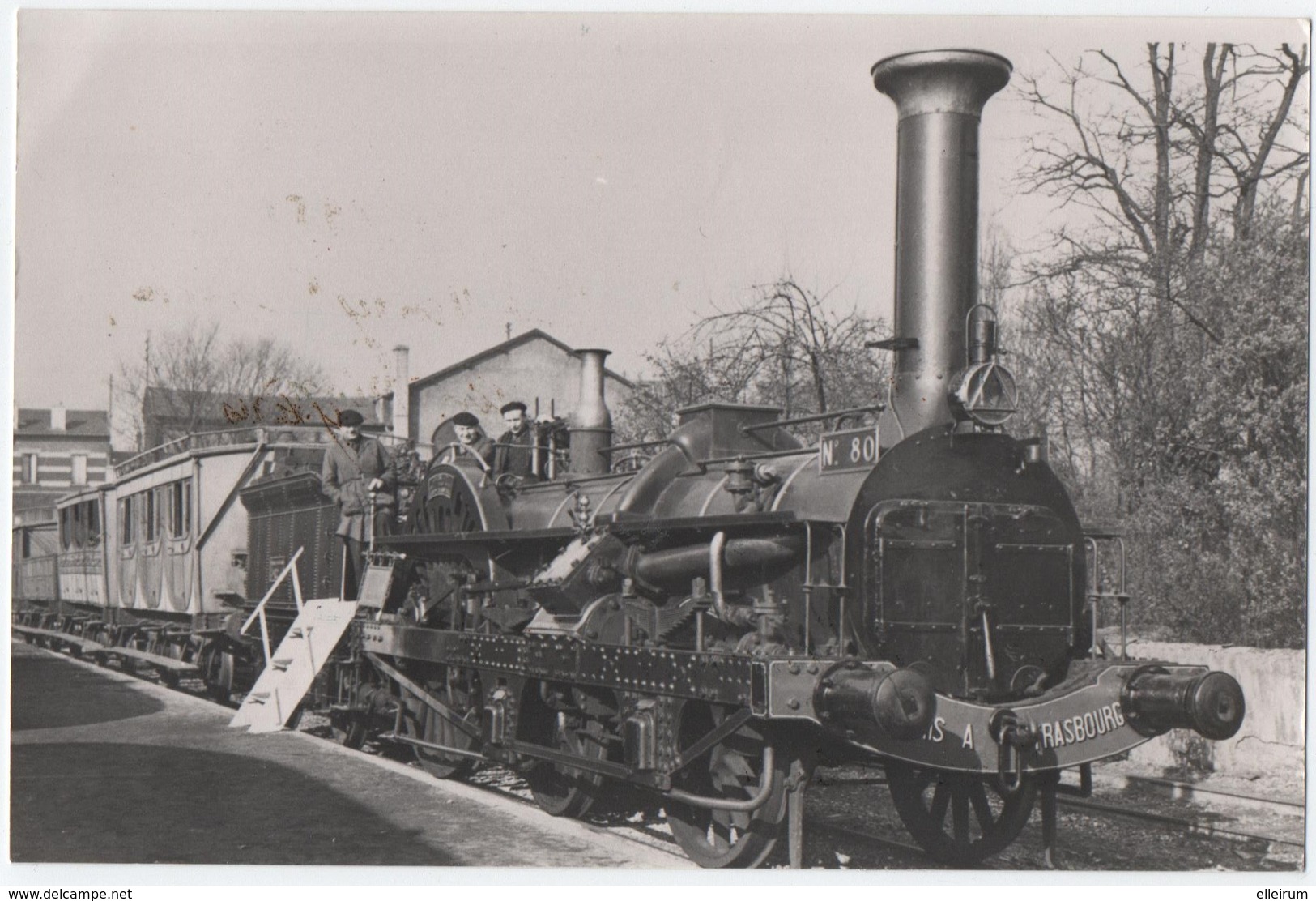 NANCY (54) TRAIN. PHOTO. LOCOMOTIVE " CRAMPTON " NANCY- CROIX De BOURGOGNE. - Trains