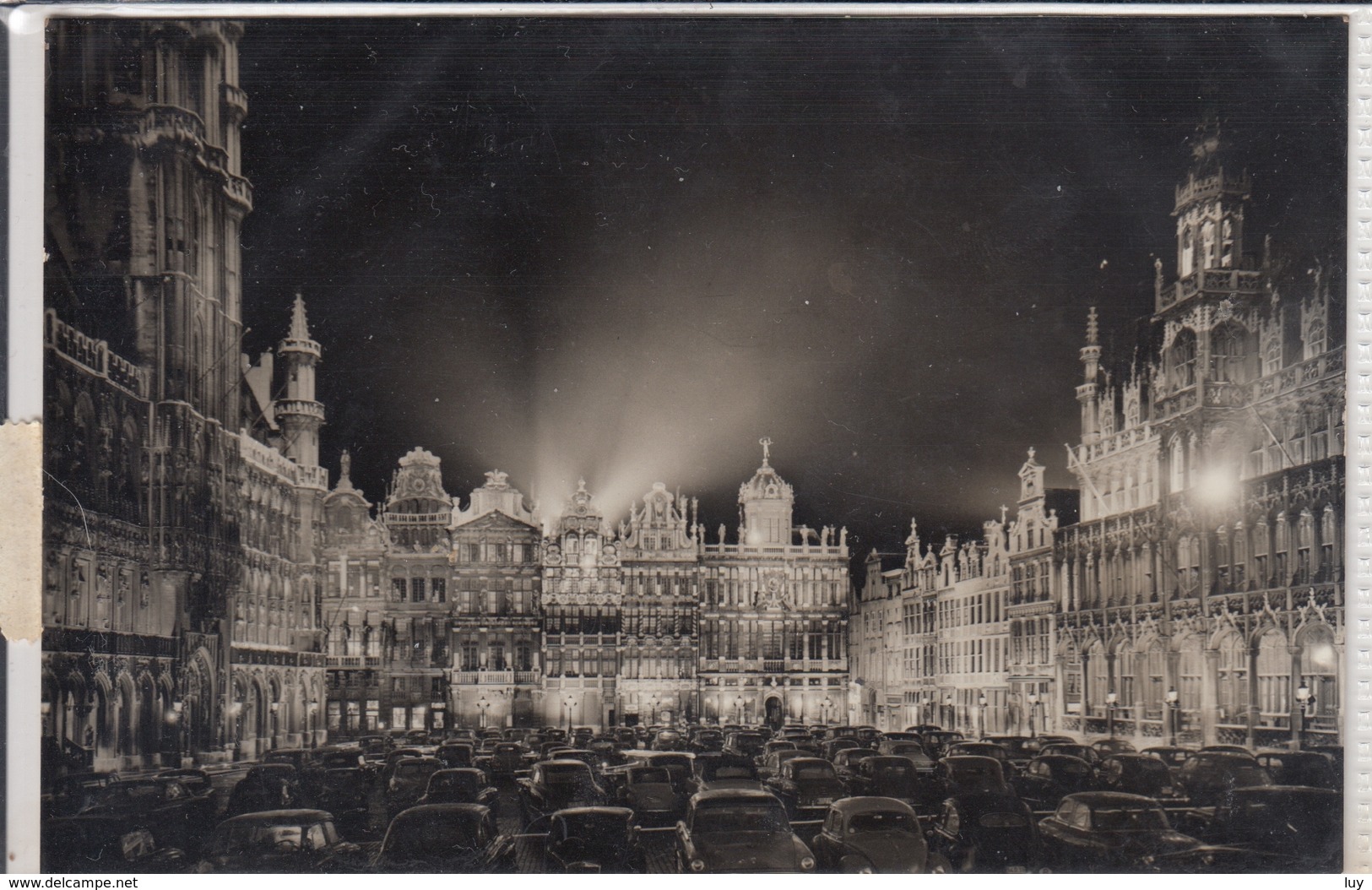 BRUXELLES BRUSSEL Grand Place La Nuit,, Grote Markt   Strafporto Ö Nachgebühr Taxe Autriche, - Brussel Bij Nacht