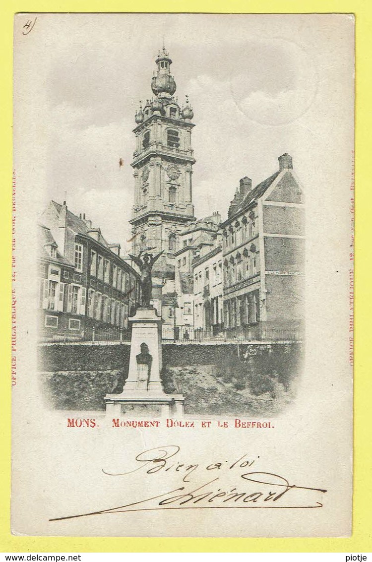 * Mons - Bergen (Hainaut - La Wallonie) * (Office Philatelique - Union Postale Universelle) Monument Dolez Belfroi 1900 - Mons