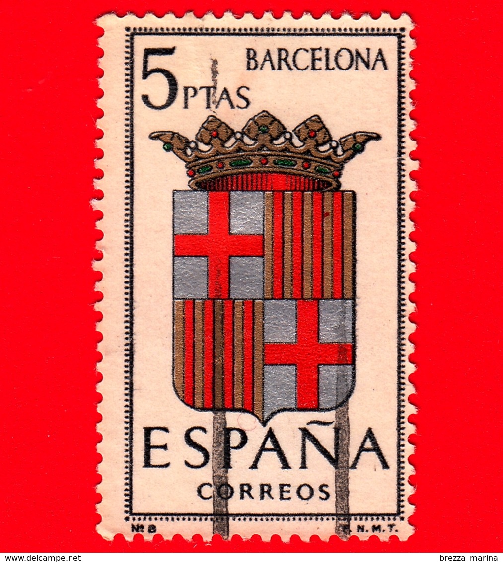 SPAGNA - Usato - 1962 - Stemmi Araldici - Barcelona - 5 - Usati