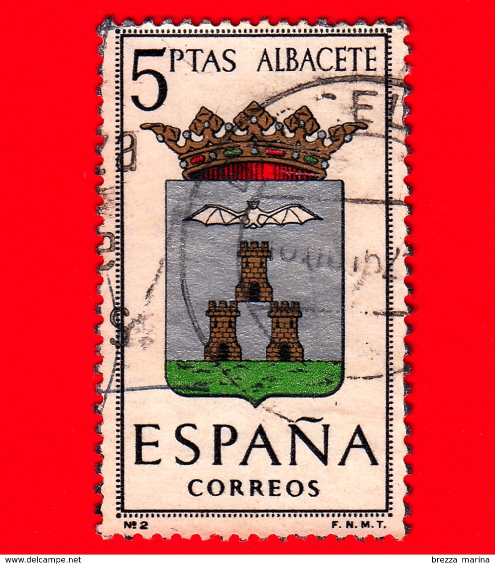 SPAGNA - Usato - 1962 - Stemmi Araldici - Albacete - 5 - Gebraucht