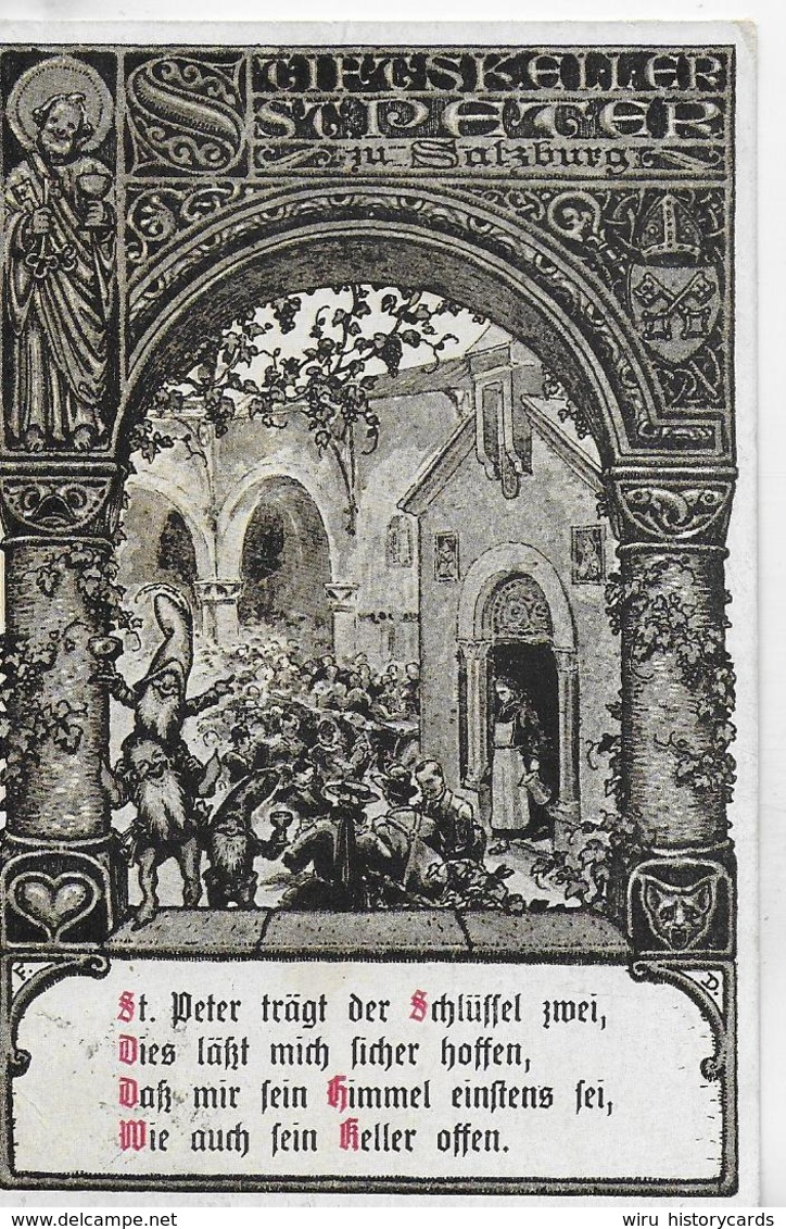 AK 0159  Salzburg - Stiftskeller St. Pater / Verlag Huttegger Um 1924 - Salzburg Stadt