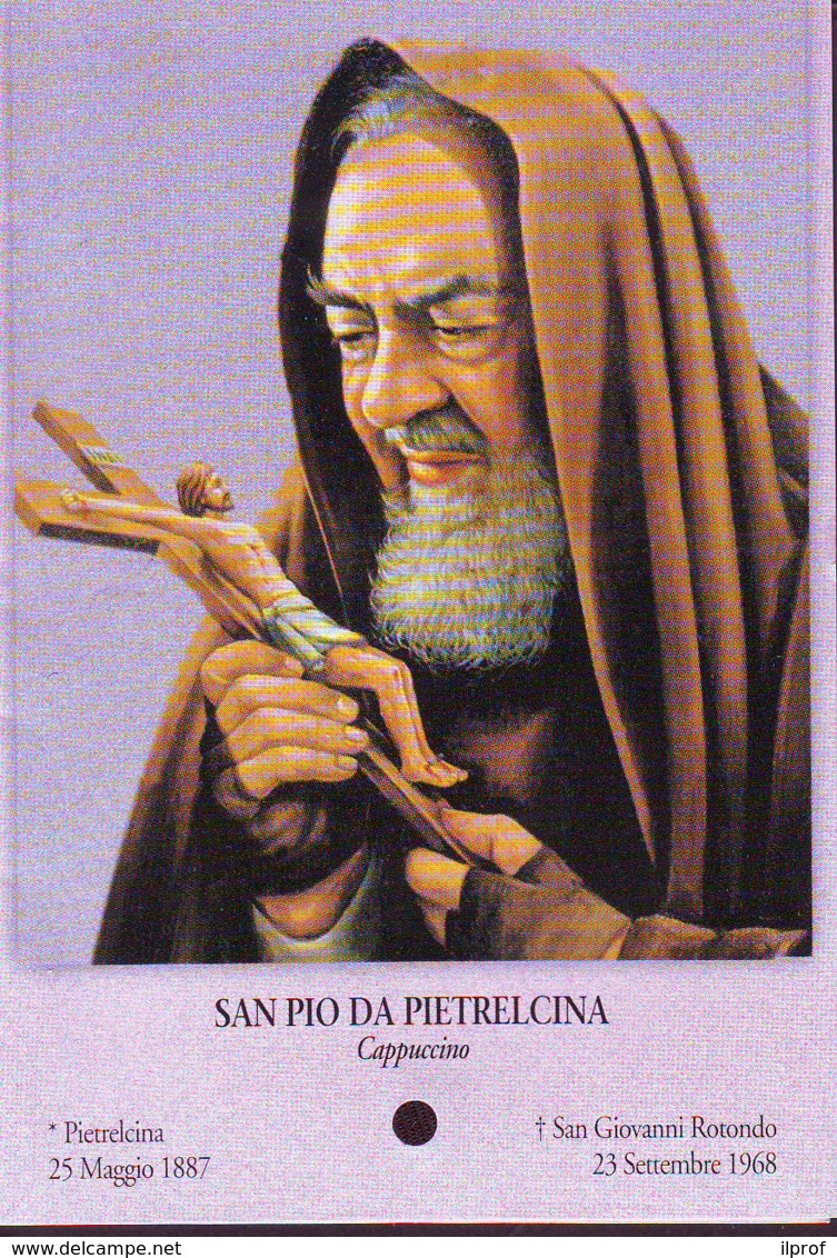 Reliquia San Pio Con Crocifisso , Santino Pieghevole Con Preghiera - Religion & Esotericism