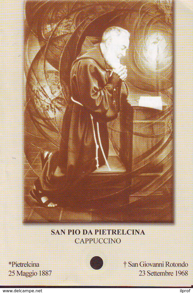 Reliquia San Pio In Preghiera , Santino Pieghevole Con Preghiera - Religion & Esotérisme