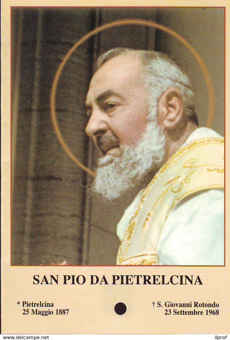 Reliquia San Pio Profilo , Santino Pieghevole Con Preghiera - Godsdienst & Esoterisme