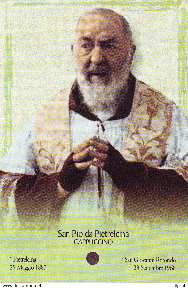 Reliquia San Pio Mani Giunte , Santino Pieghevole Con Preghiera - Religion & Esotericism