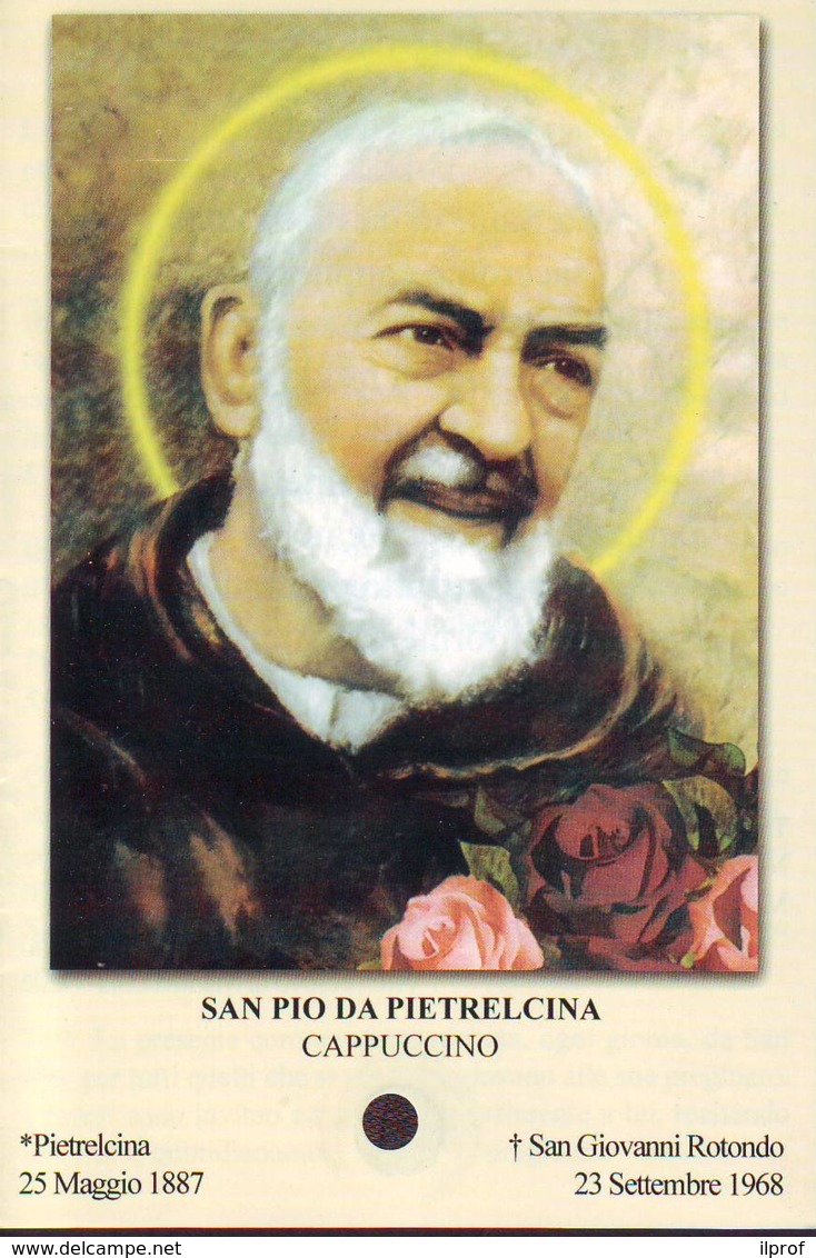 Reliquia San Pio Con Rose , Santino Pieghevole Con Preghiera - Religione & Esoterismo