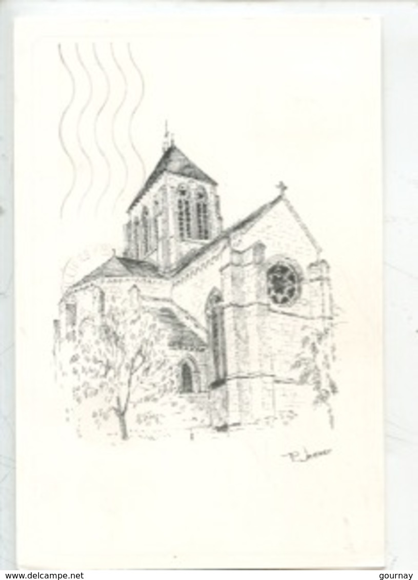 Blecourt (haute Marne) église 13è S. - école De Cluny - Dessin Patrice Jeener - Autres & Non Classés