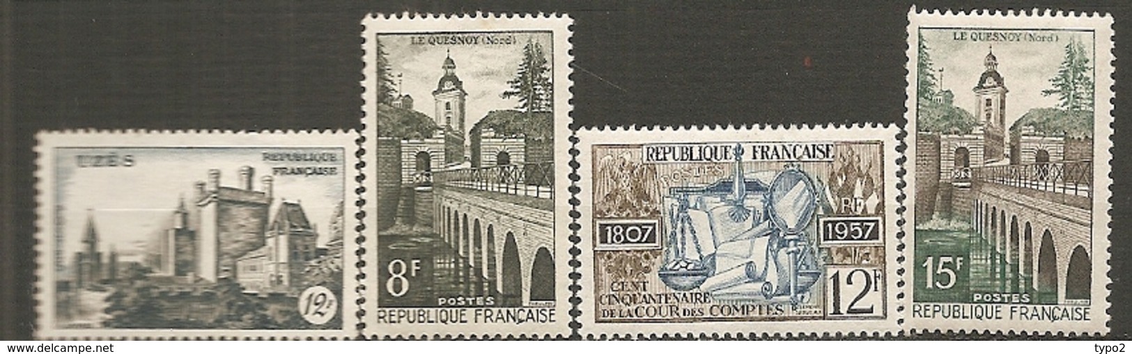 Yv. N° 1099 (*),1105 *,1106**,1107 *  Divers   Cote 0,75 Euro BE - Neufs