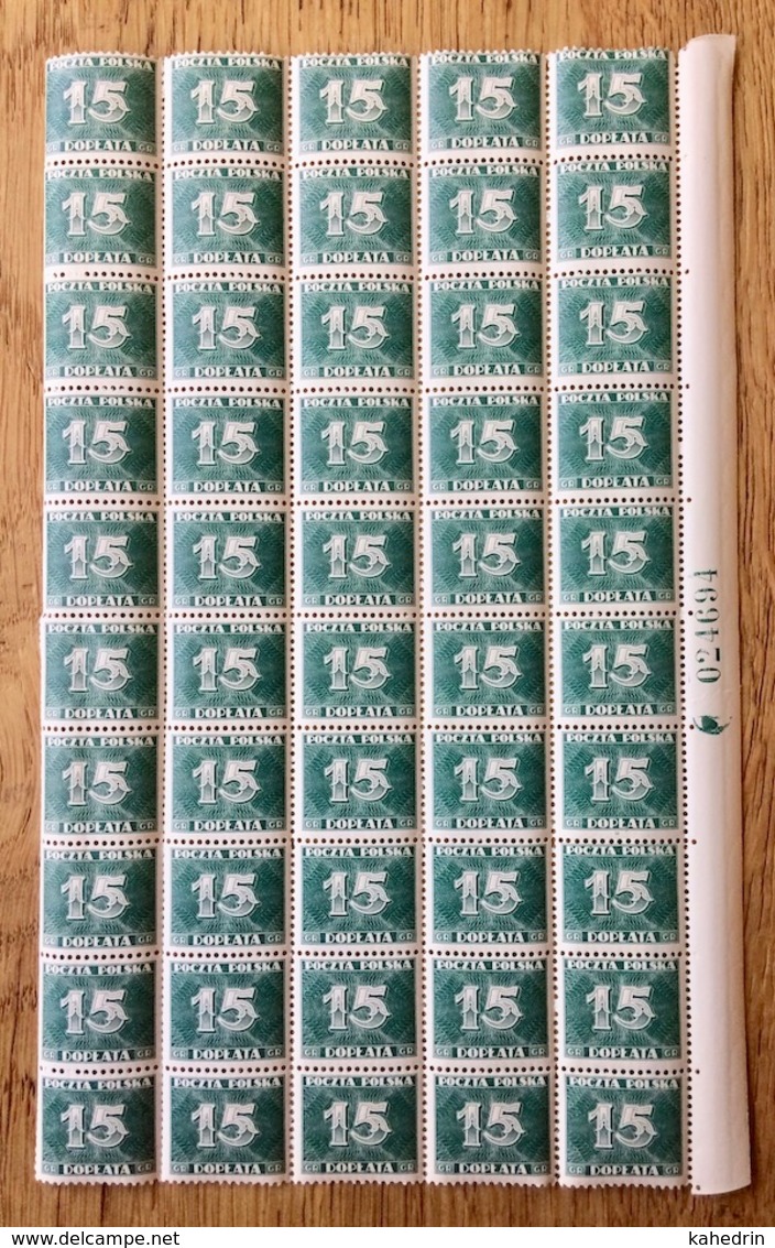 Polen Poland 1938, 50x Postage Due / Porto / Timbre-taxe / Segnatasse **, MNH - Portomarken