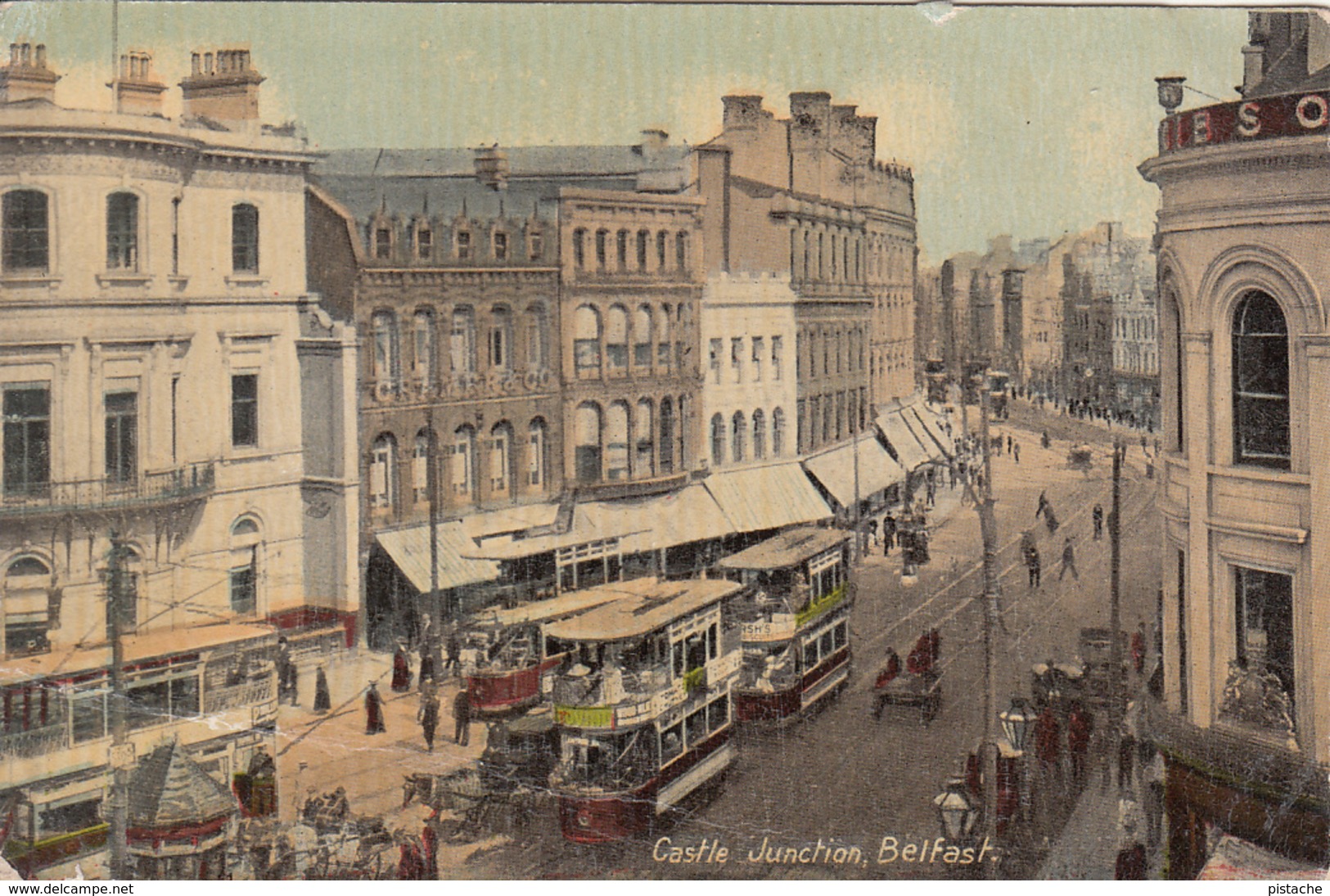 Vintage 1910-1915 - Northern Ireland - Belfast - Castle Junction - Unused - Tramways - 2 Scans - Antrim