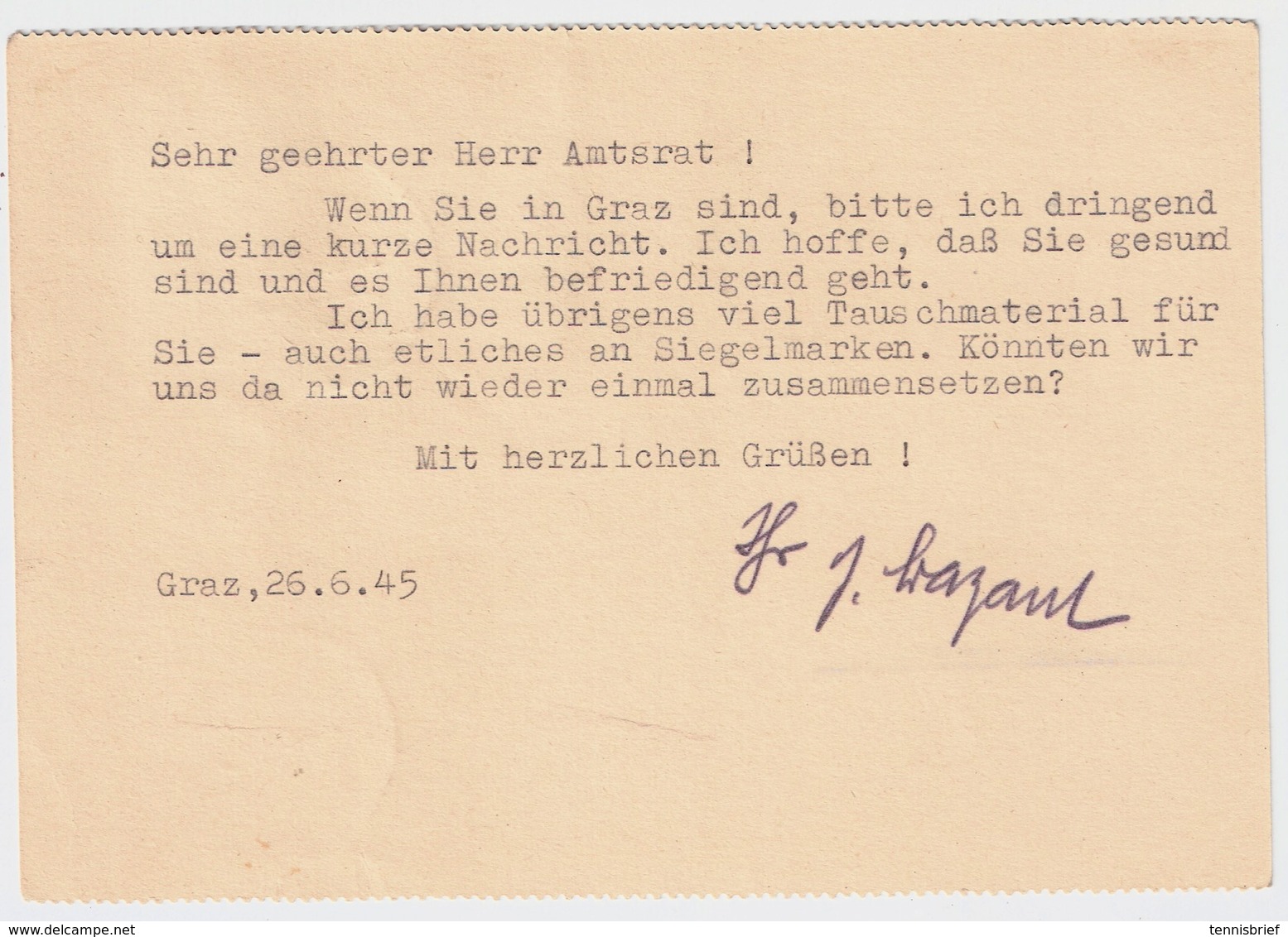 1945, Grazer Aufdruck, 1 Und 5 Pfg. Sehr Selten Auf Beleg ! , #a1908 - Briefe U. Dokumente
