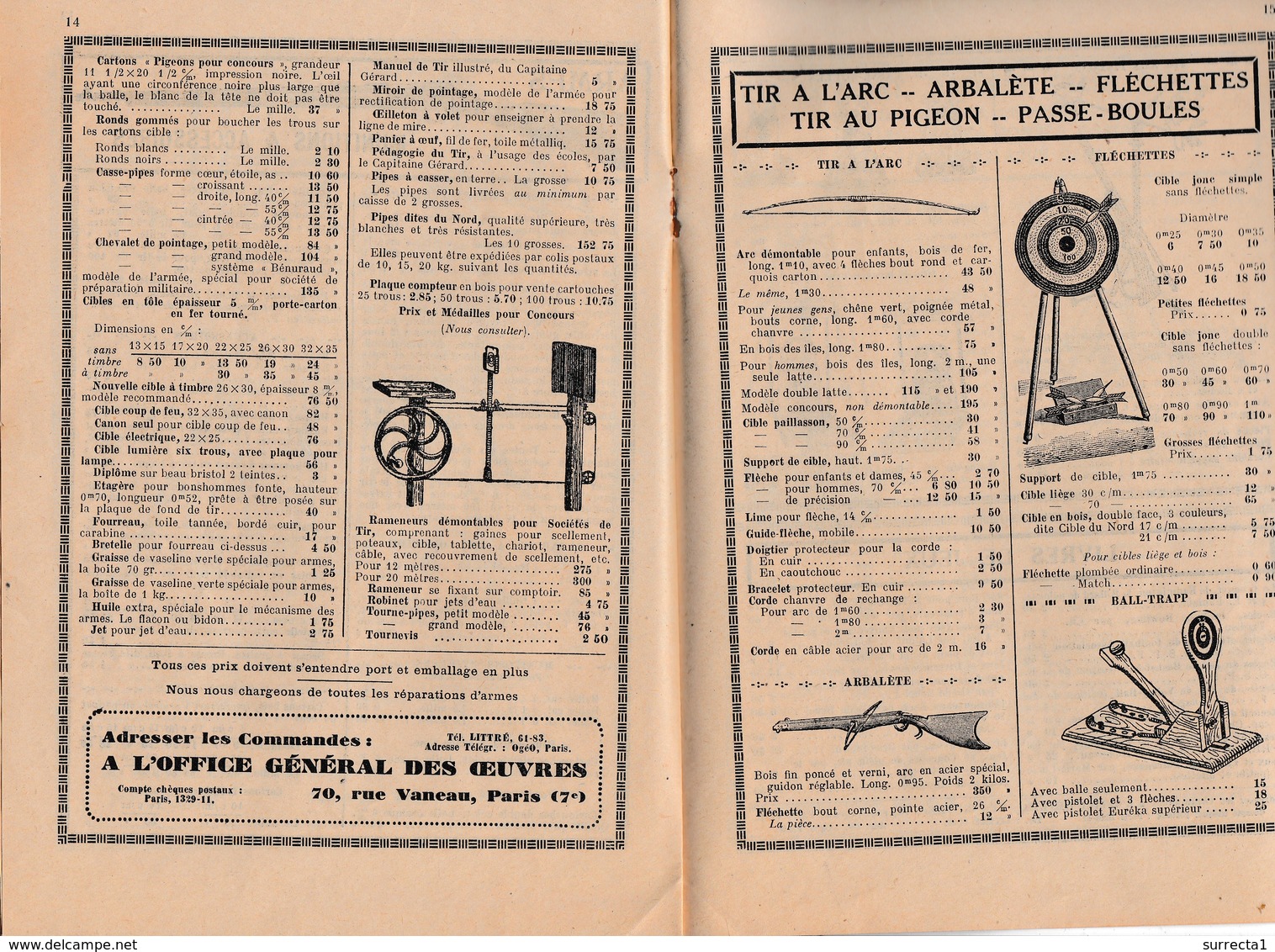 Catalogue 20 Pages / 1932 OGEO / Jeux De Cour, De Plein Air, Tir / Croquet Ballon Bibendum Spirodolr Escarpolette - Jouets Anciens