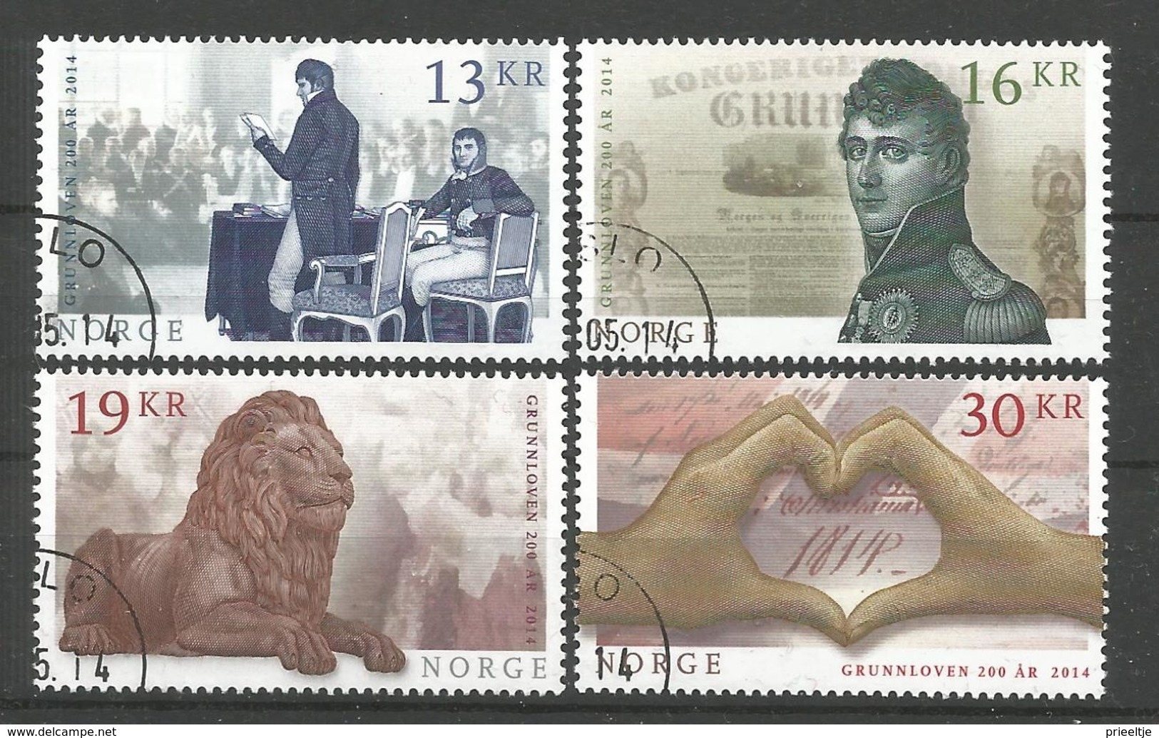 Norway 2014 Constitution Bicentenary  Y.T. 1802/1805 (0) - Oblitérés