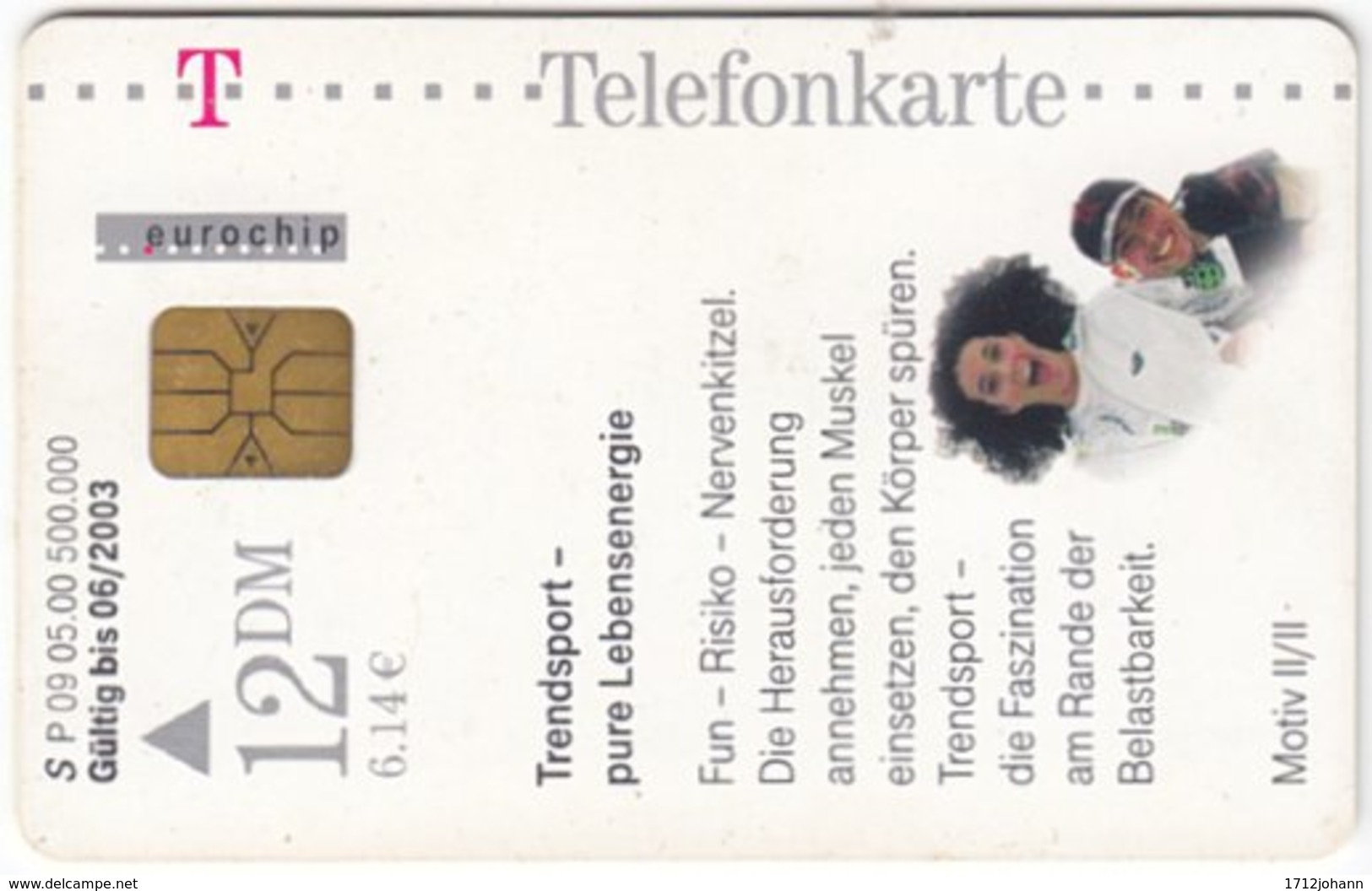 GERMANY P-Serie B-301 - 09 05.00 (4006) - Leisure, Roller Skating - Used - P & PD-Series: Schalterkarten Der Dt. Telekom