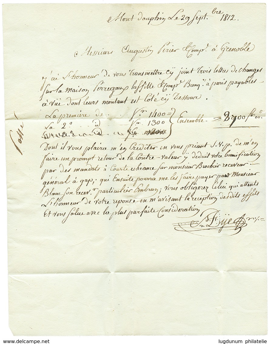 "MONT DAUPHIN" : 1812 4 MONT-LYON. TTB. - Other & Unclassified