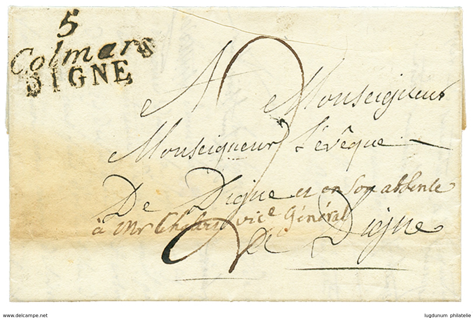 1823 Double Cursive 5 COLMARS / DIGNE Avec Texte Daté " BEAUVEZE". TTB. - Other & Unclassified