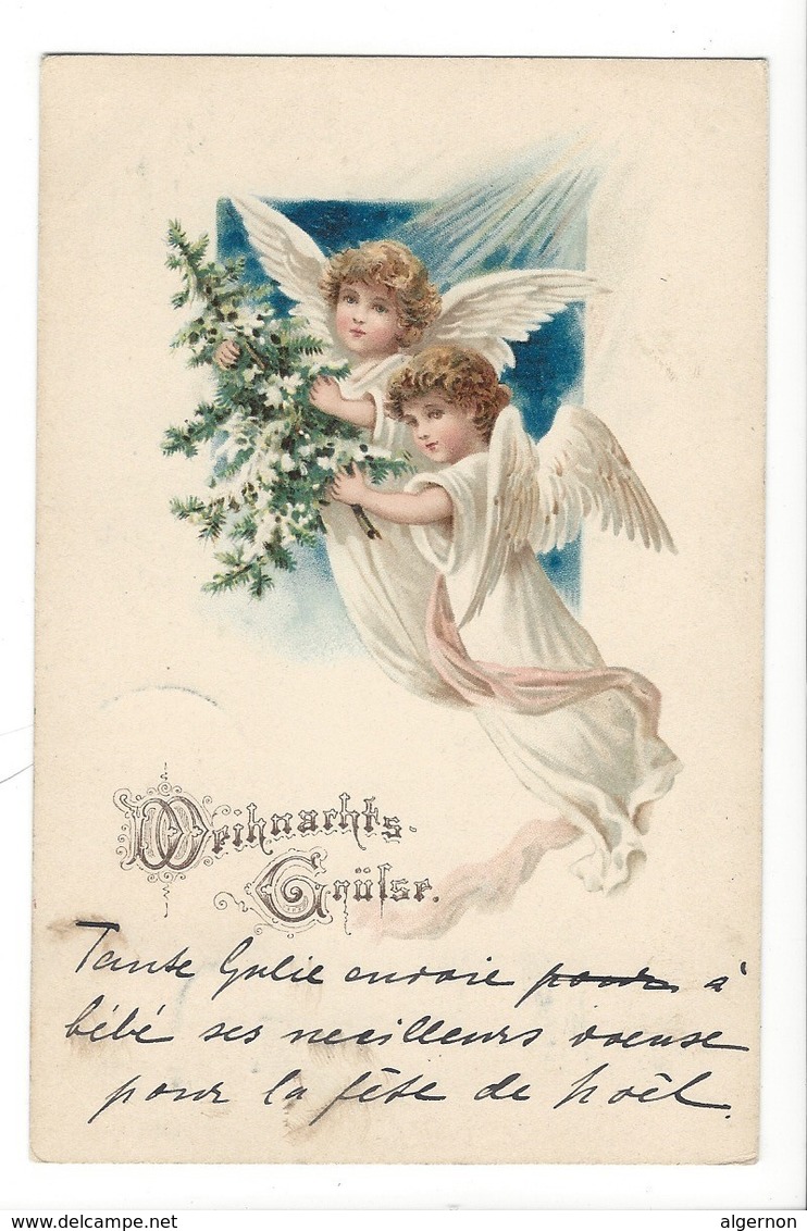 21495 - Deux Anges  Circulée Peseux 1898 - Altri & Non Classificati