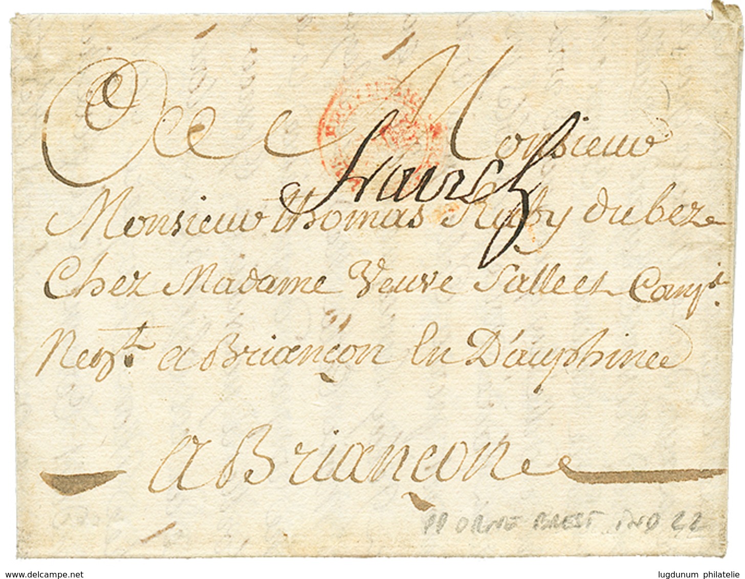 1764 PORT PAYE Orné De BREST En Rouge Sur Lettre Avec Texte. B/TB. - Andere & Zonder Classificatie