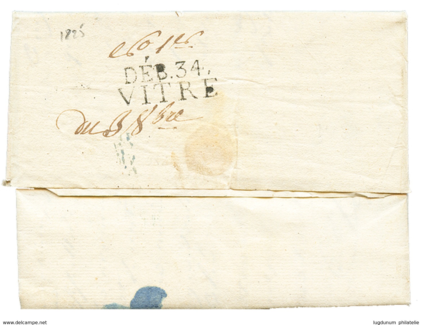 18205 DEB.34 VITRE Sur Lettre De MORLAIX. Superbe. - Otros & Sin Clasificación