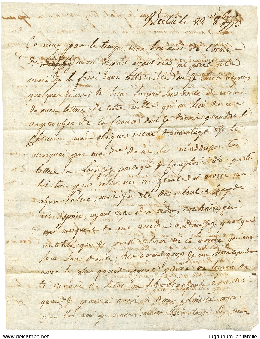 1801 DEBOVRCES DE GRENOBLE (Lenain N°13) Sur Lettre Avec Texte Daté De BERLIN En ALLEMAGNE. TB Date (lenain Signale Que  - Otros & Sin Clasificación