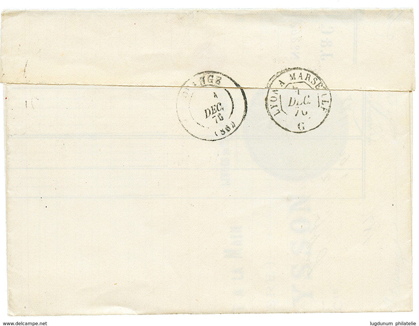 1876 25c SAGE Obl. Convoyeur VOIRON/St R.R. LY Sur Lettre Pour ORANGE. Cote 340€. TTB. - Autres & Non Classés