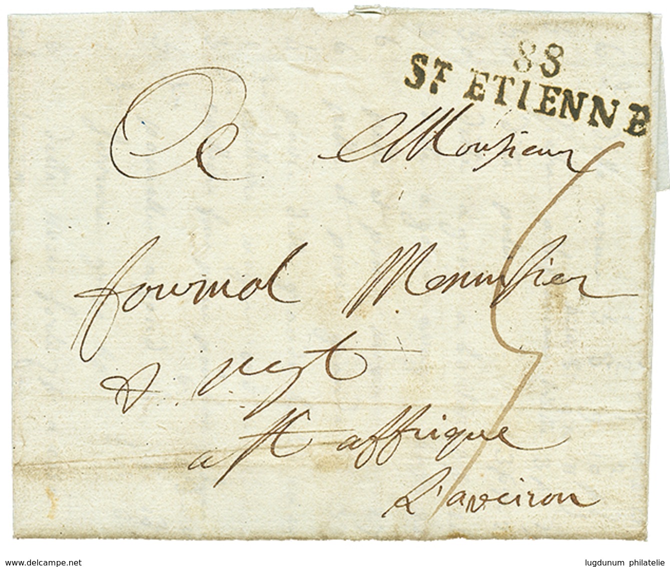 1810 DEB. MARVEJOLS Sur Lettre De ST ETIENNE. RARE. Cote 700€. TB. - Autres & Non Classés