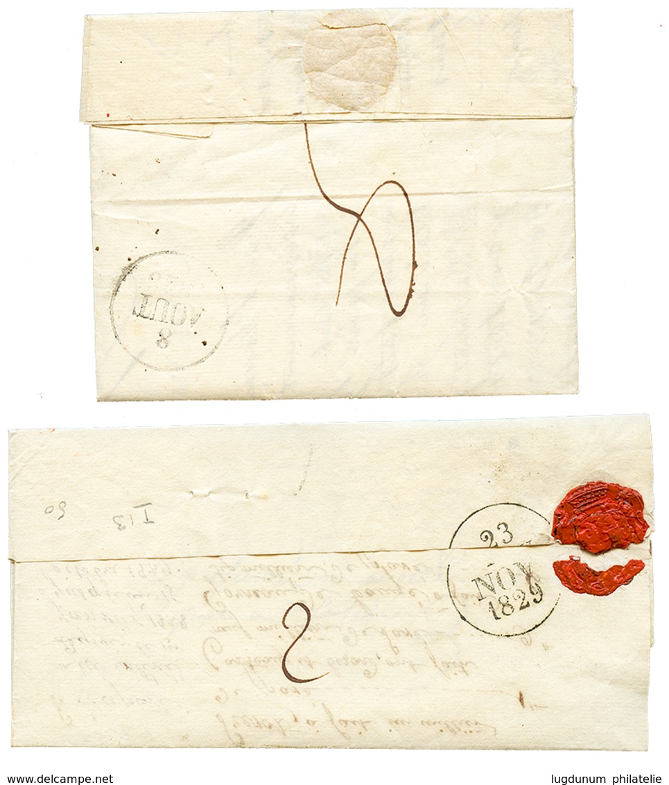 2 Lettres : 1829 P.47.P BAUGE Et 1826 P.47.P ANGERS. Superbe. - Autres & Non Classés