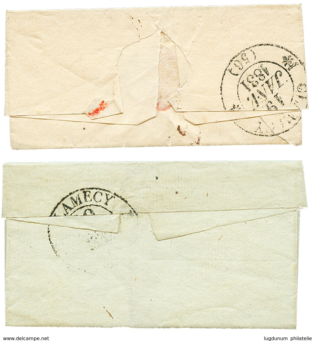 1831/32 2 Lettres Avec Cursive 56 St REVERIN. Cote 380€. TB. - Andere & Zonder Classificatie