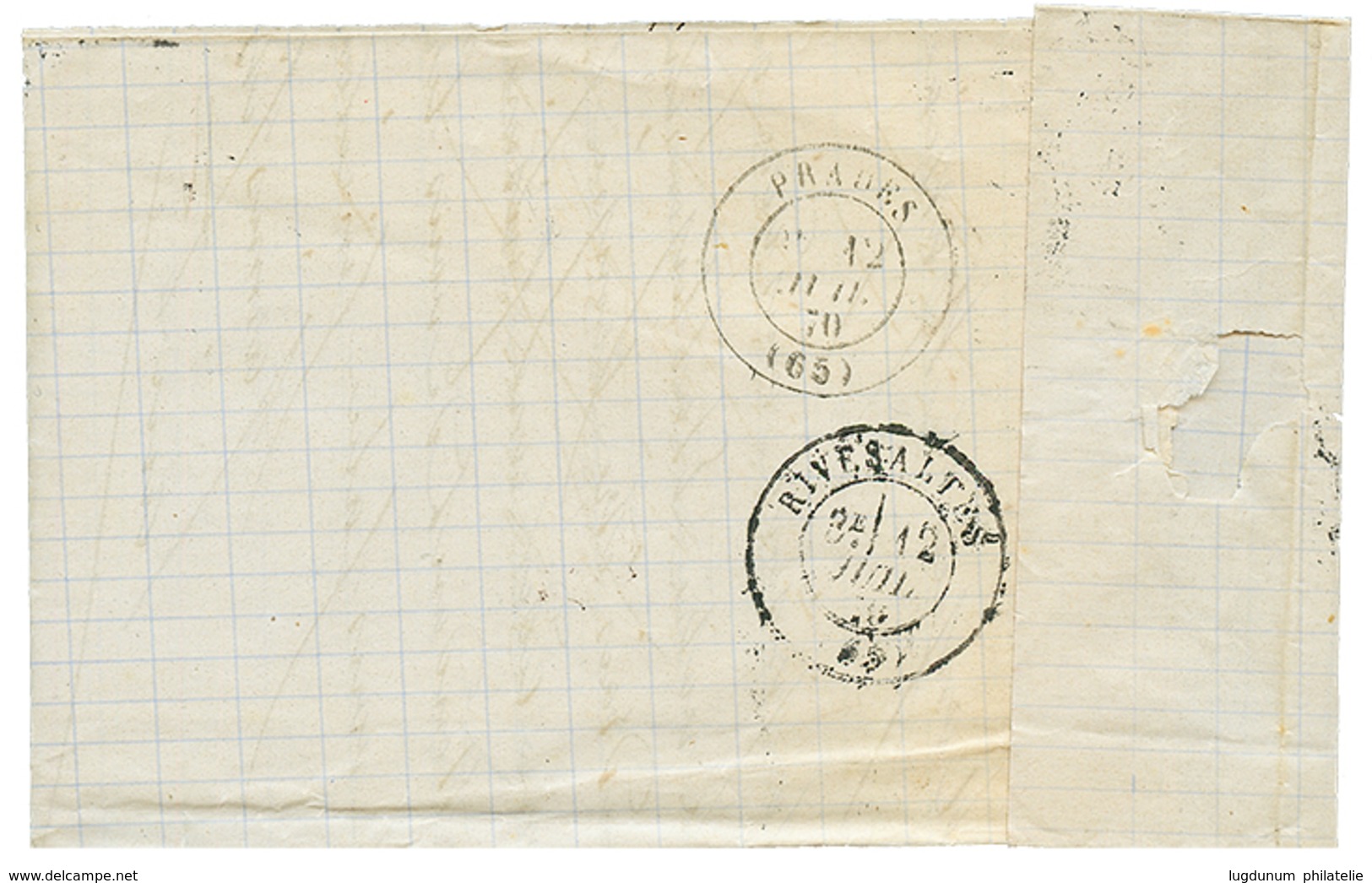 1870 20c(n°29) Obl. GC 4692 + T.24 BAIXAS Sur Lettre. TB. - Otros & Sin Clasificación