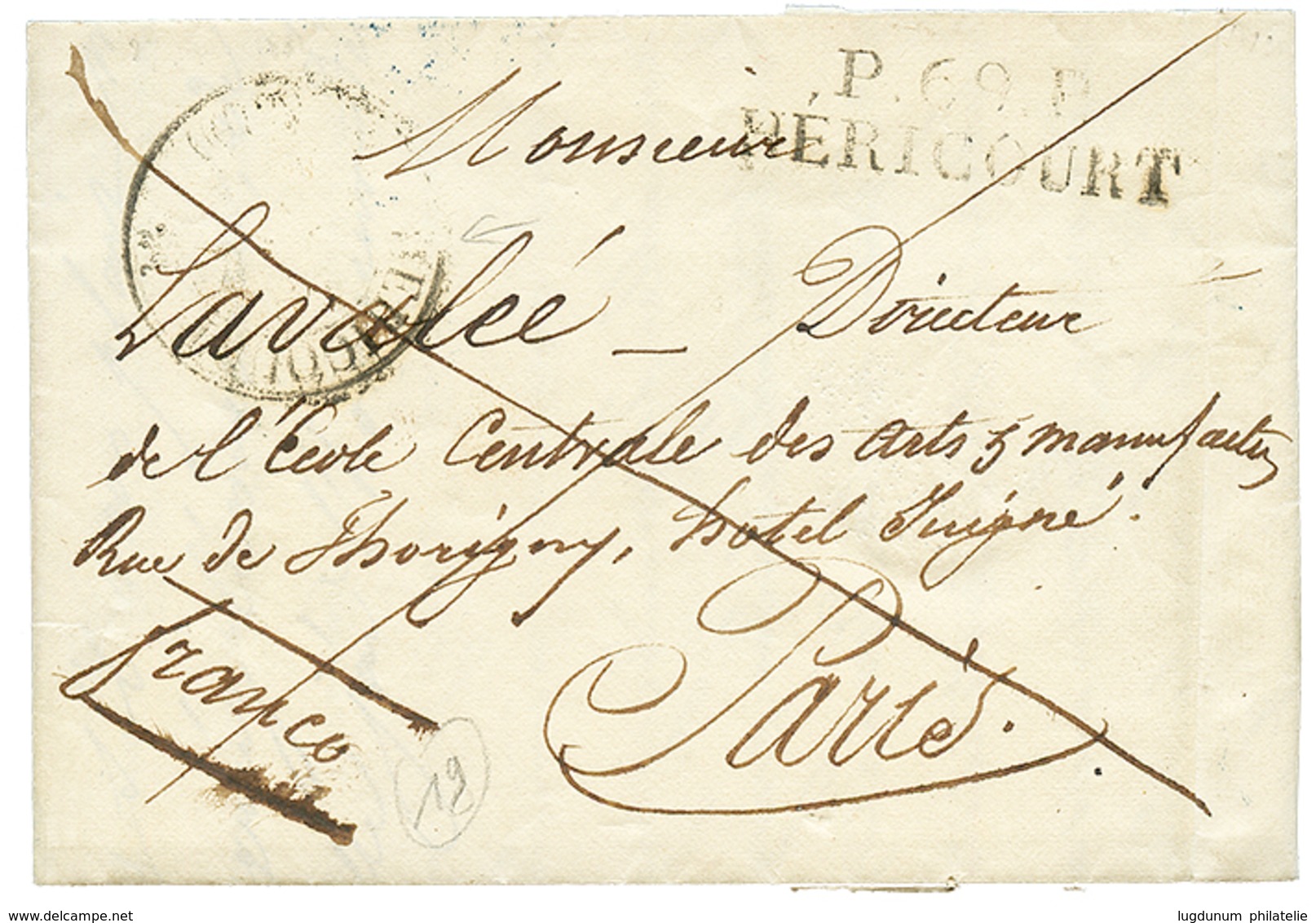 1831 P.69.P HERICOURT Sur Lettre Pour PARIS. Cote 420€. TB. - Autres & Non Classés