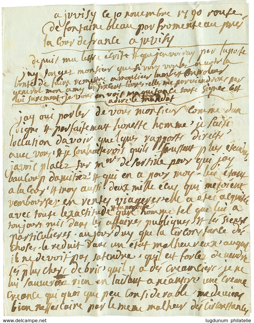 1790 FROMENTEAU + P.P Orné Sur Lettre Avec Texte Daté "JUVISY". TB. - Autres & Non Classés