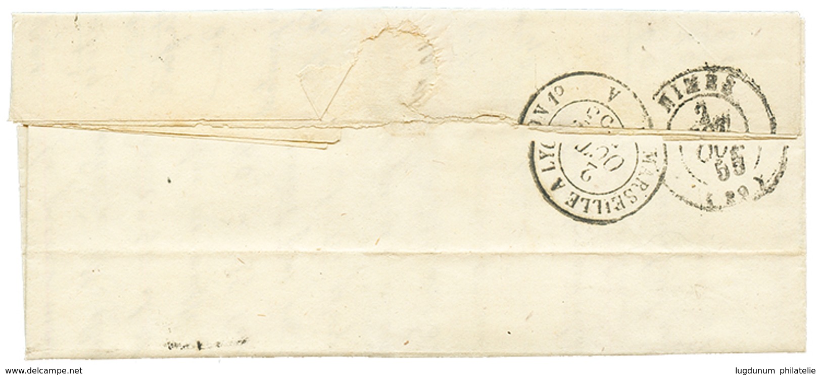 1855 20c(n°14) TB Margé Obl. PC 260 + T.14 BARJOLS + A = "VARAGES" Sur Lettre Avec Texte. TTB. - Otros & Sin Clasificación