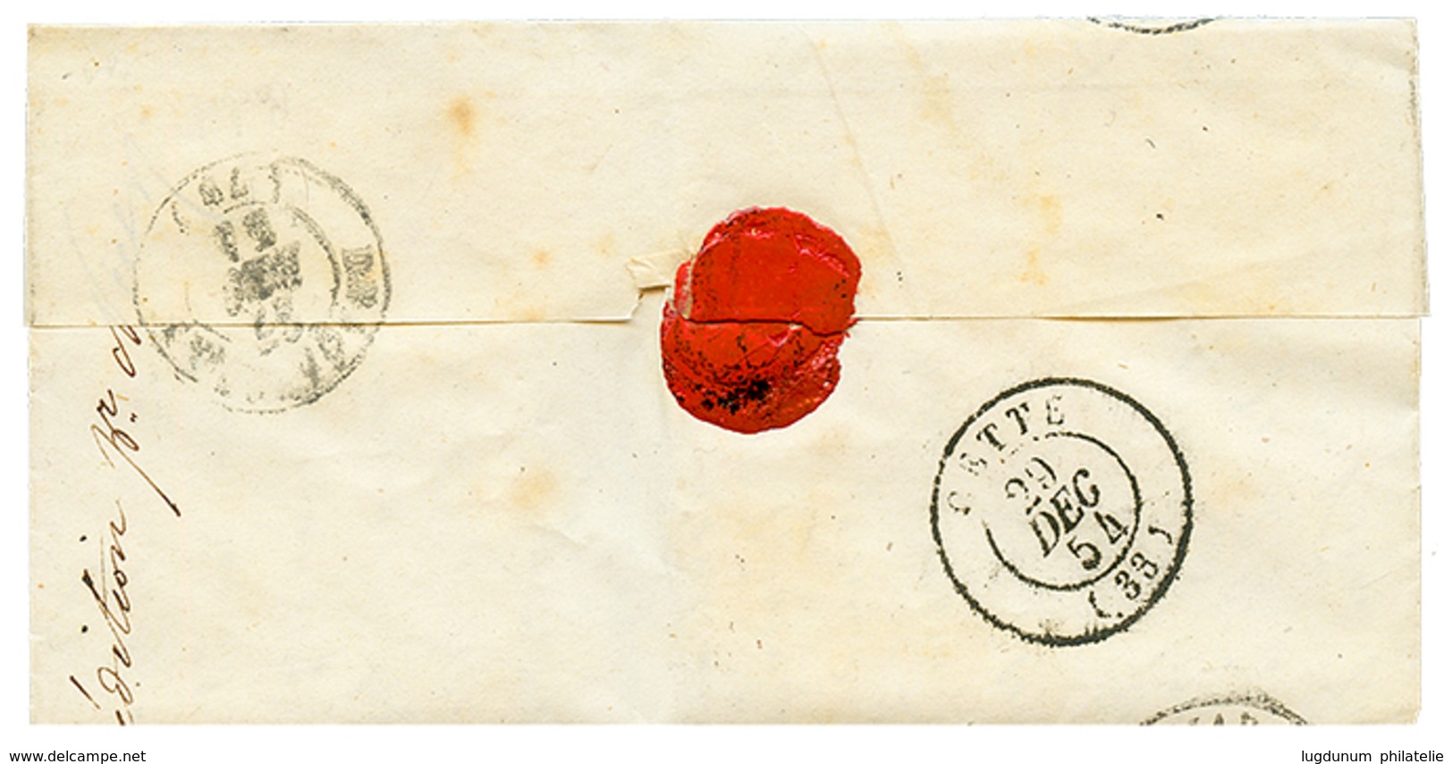 1854 20c(n°14) Obl. PC 3154 + Cursive 78 St LAURENT/ Du VAR + Dateur B Sur Lettre Avec Texte. TB. - Andere & Zonder Classificatie