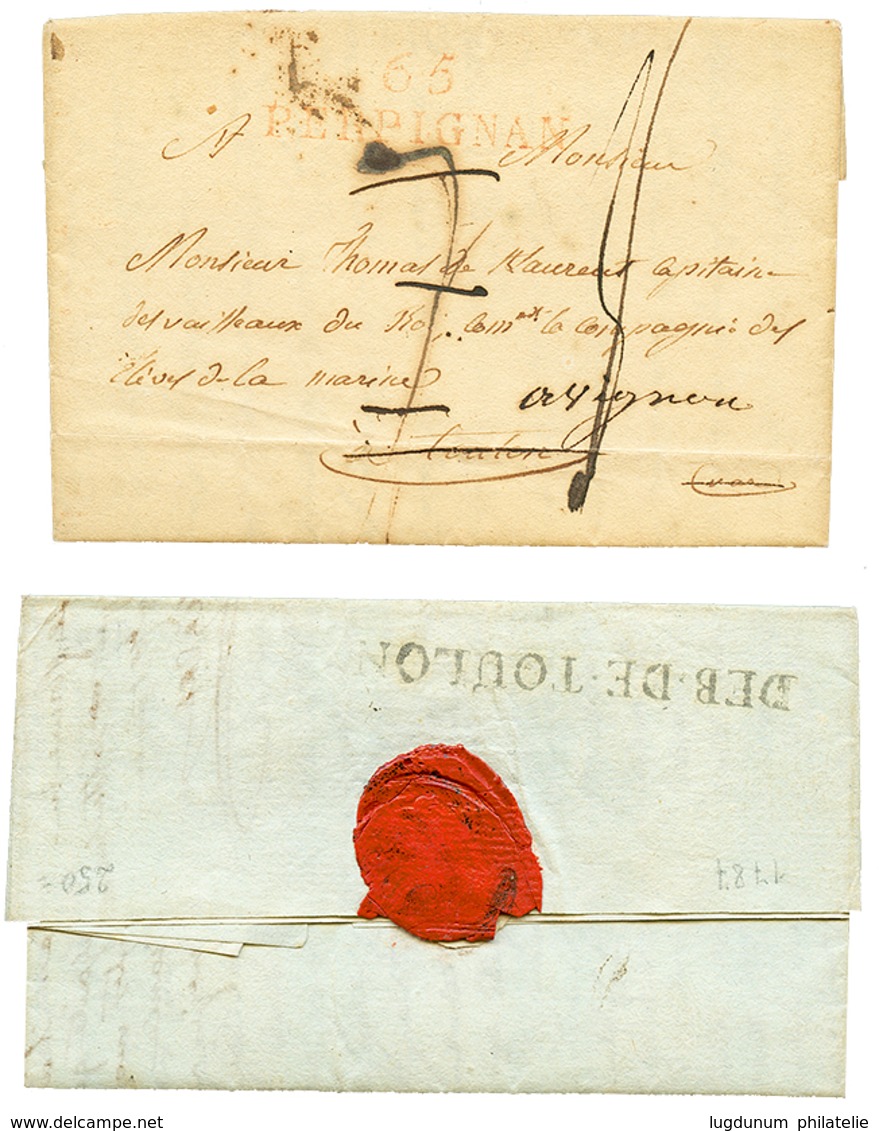 2 Lettres : 1787 DEB. DE TOULON Et 1807 DEB. 78 TOULON SUR MER. Superbe. - Autres & Non Classés