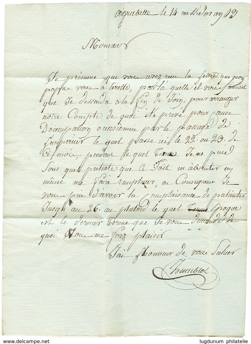 An3 P.84.P AIGUEBELLE Sur Lettre Pour MONTMEILLANT. TTB. - Autres & Non Classés