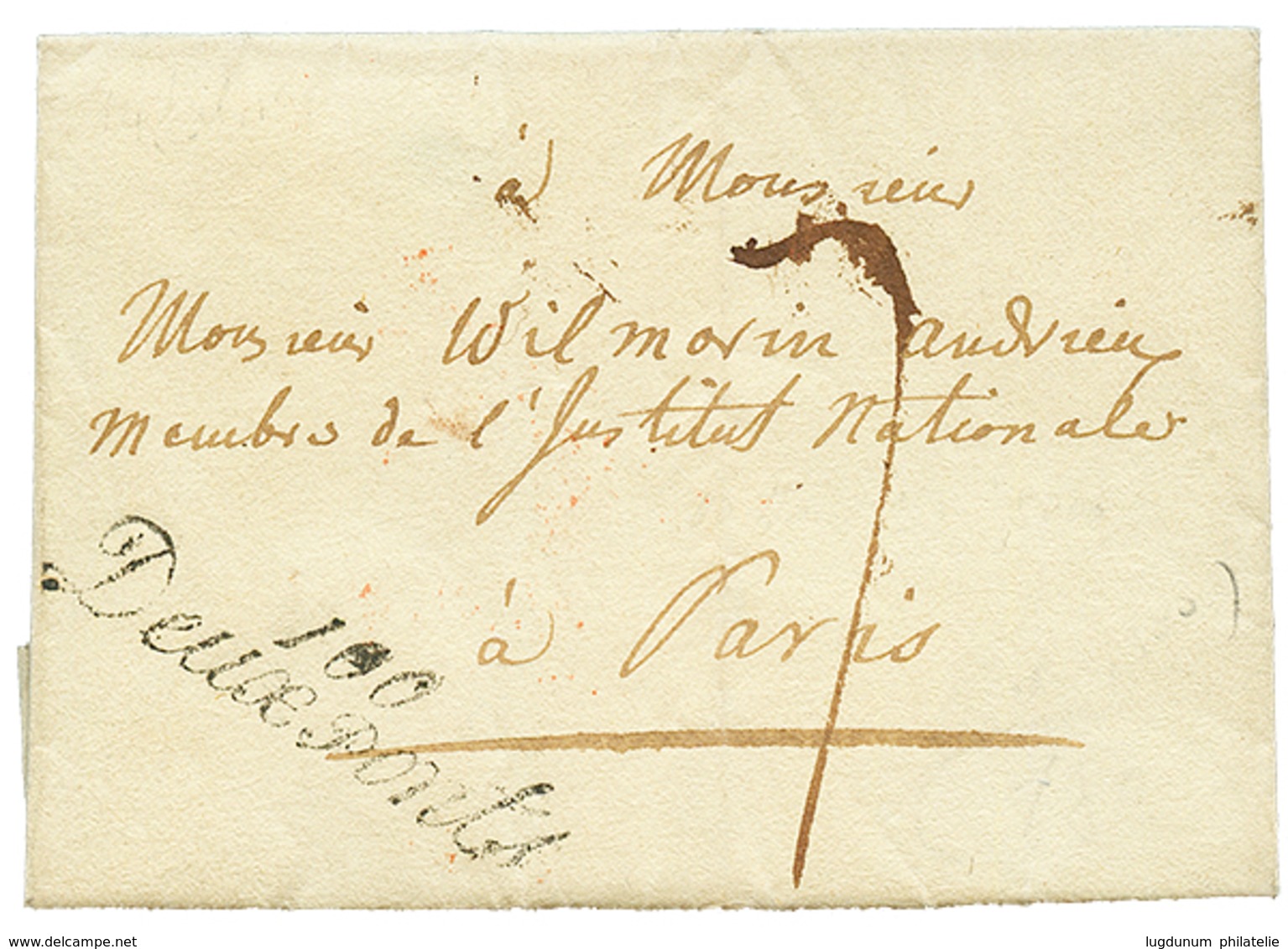 1812 100 DEUX PONTS (type Cursive) Sur Lettre Pour PARIS. Superbe. - 1792-1815: Départements Conquis