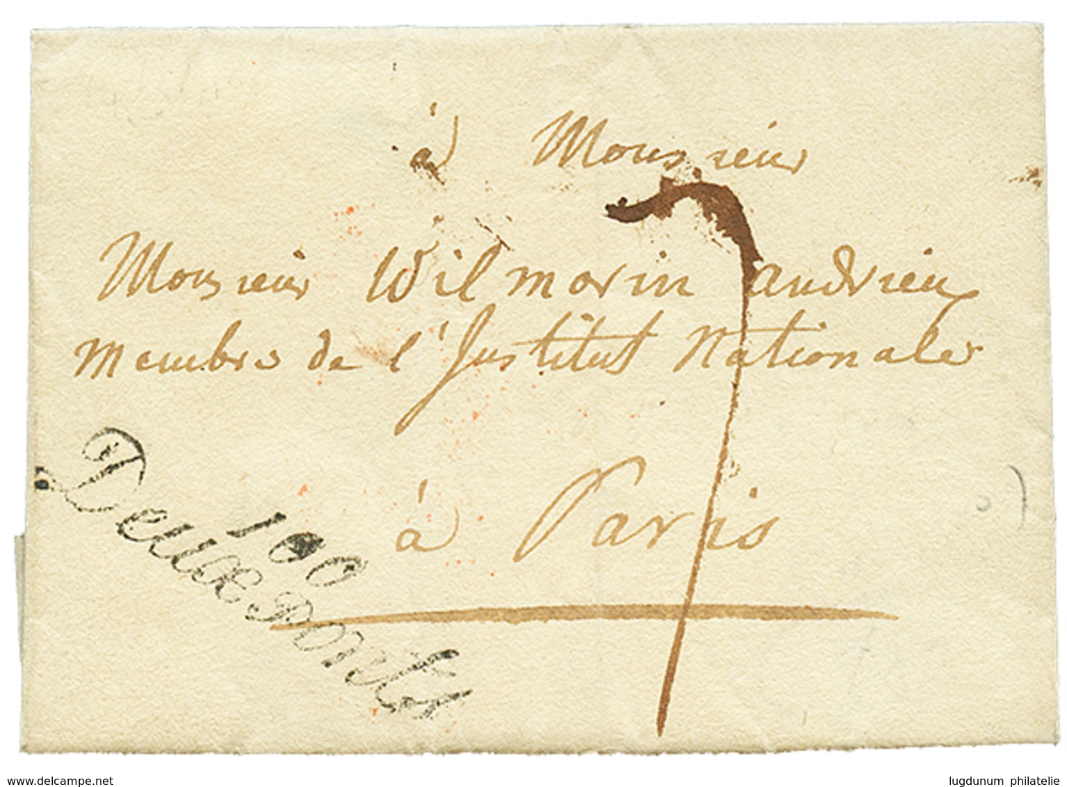 1812 100 DEUX PONTS (type Cursive) Sur Lettre Pour PARIS. Superbe. - 1792-1815: Veroverde Departementen