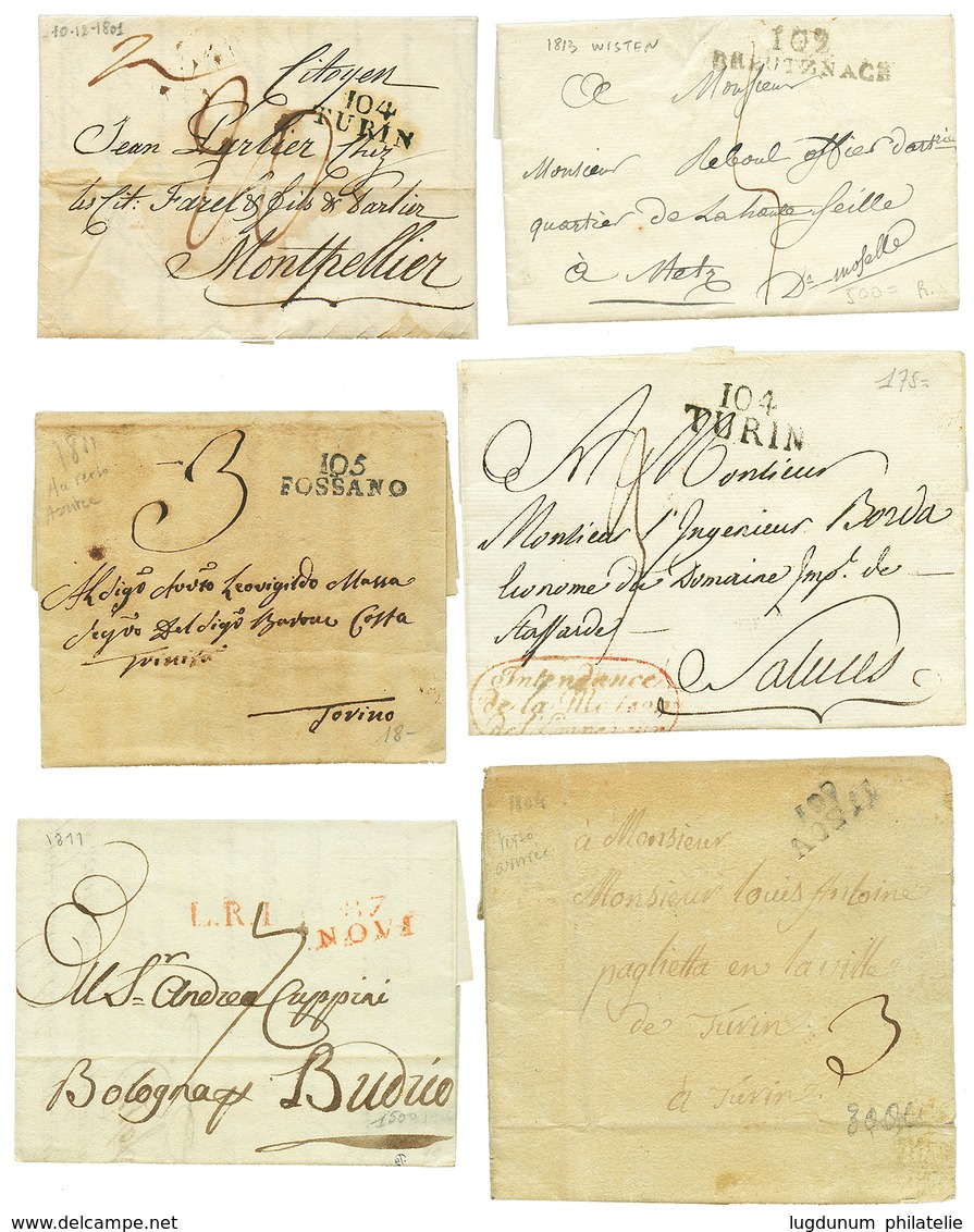 DEPARTEMENTS CONQUIS - Collection De 45 Lettres. TB. - 1792-1815: Veroverde Departementen