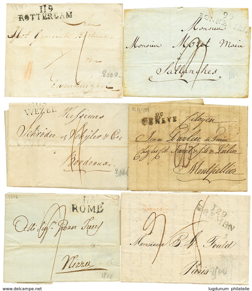 DEPARTEMENTS CONQUIS - Collection De 45 Lettres. TB. - 1792-1815: Veroverde Departementen