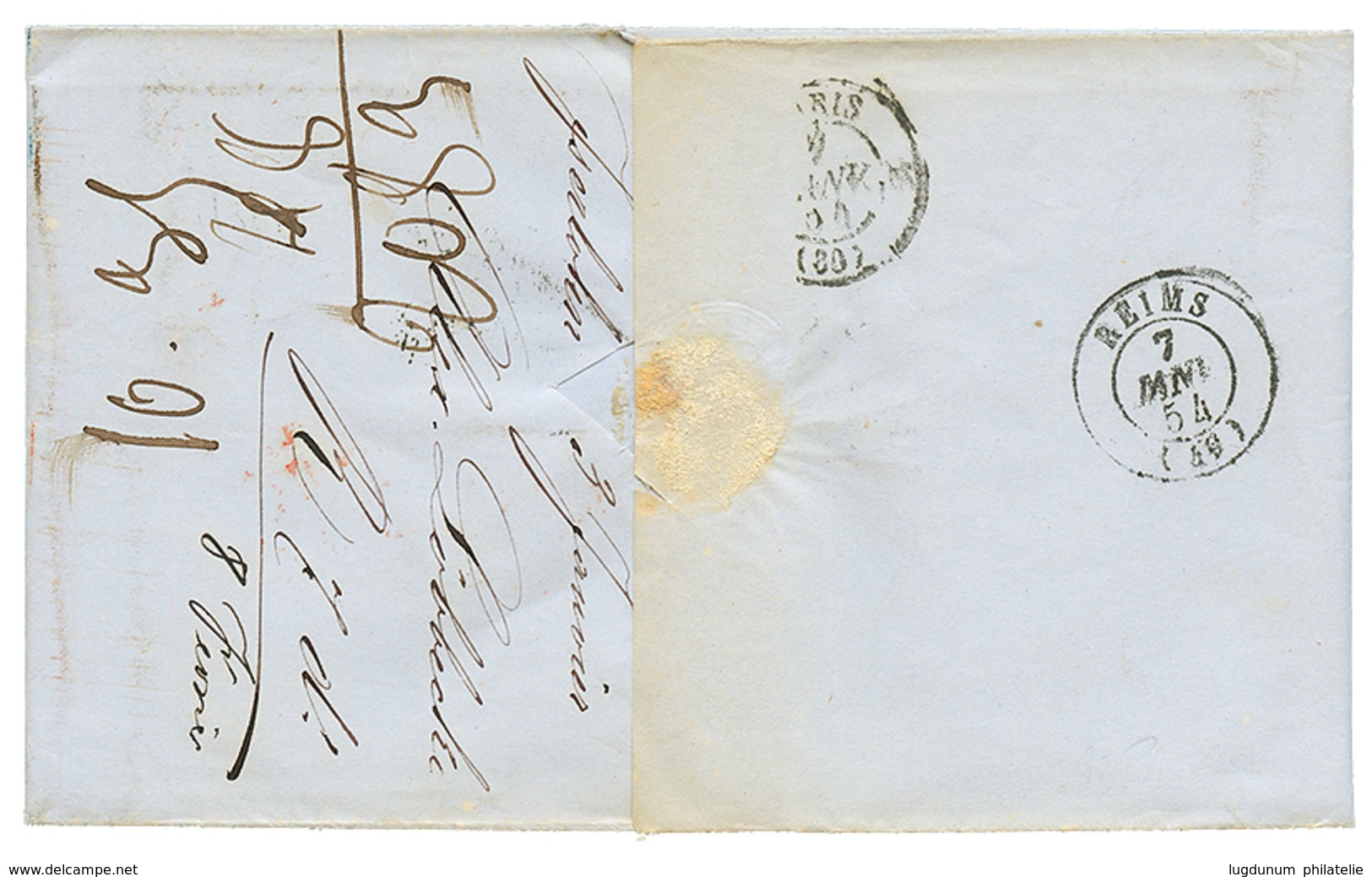 1854 Taxe D.T 85 (rare) + PRUSSE 3 VALENCIENNES Rouge + JSERLOHN Sur Lettre Pour La FRANCE. TTB. - Andere & Zonder Classificatie