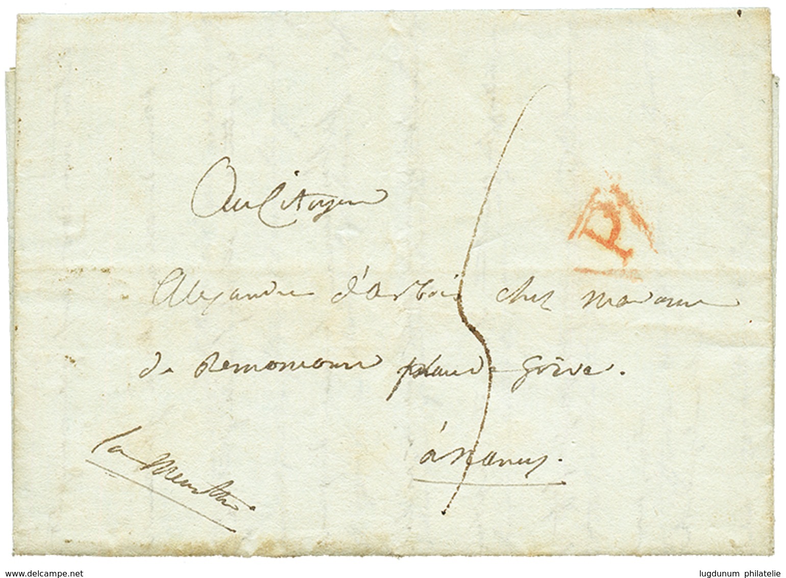 HAITI - Marque De CENSURE : An 12 Lettre Avec Entete Illustrée ARME DE ST DOMINGUE Datée QUARTIER GENERAL De JEREMIE 12  - Bolli Militari (ante 1900)