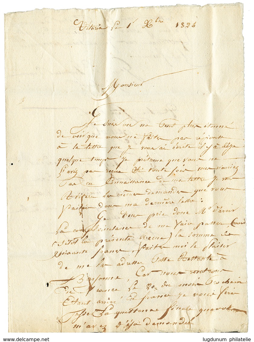 1821 (I) ARM. D' ESPAGNE Sur Lettre Avec Texte De VITORIA Pour La FRANCE. TTB. - Marques D'armée (avant 1900)