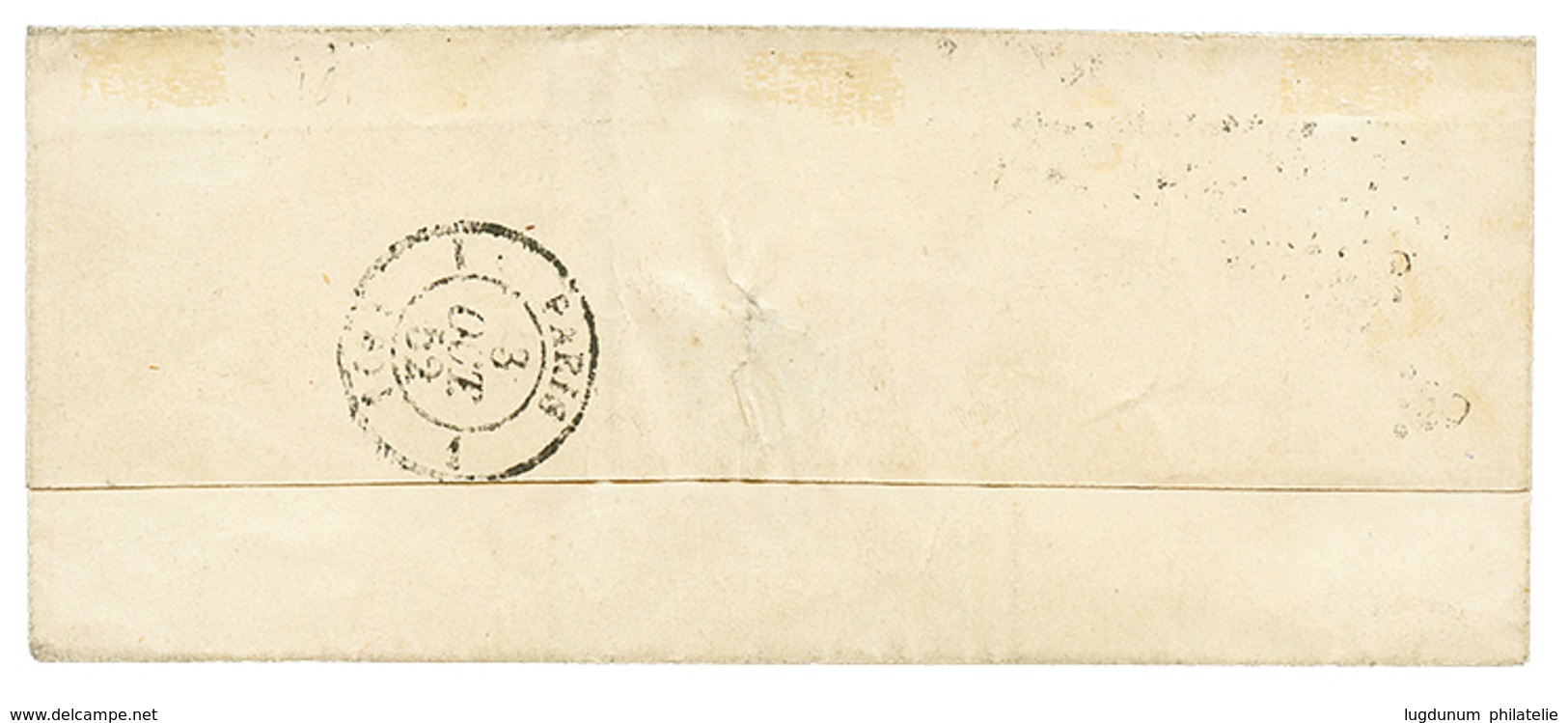 1852 15c CERES (n°2) TTB Margé Obl. ETOILE Sur Lettre De PARIS. Superbe. - 1849-1850 Cérès