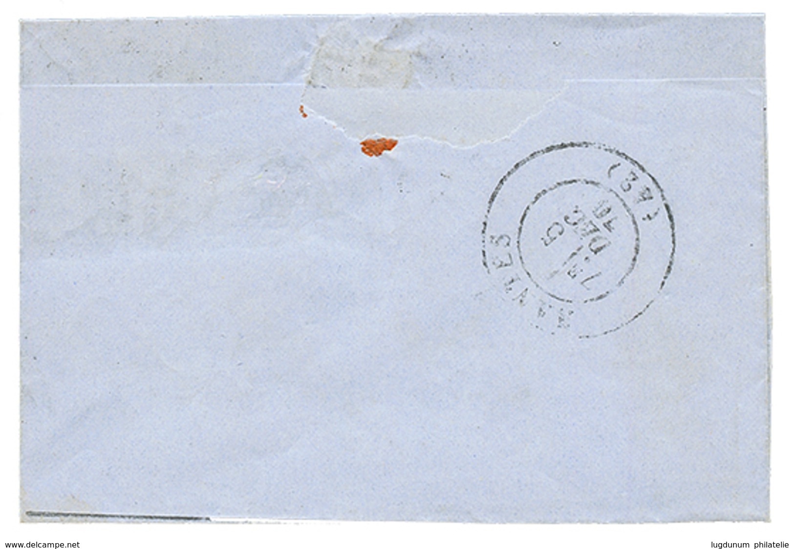 20c(n°37) Obl. Etoile + PARIS 1 Dec 70 Sur Lettre Pour NANTES (5 Dec 70). Superbe. - Guerre De 1870