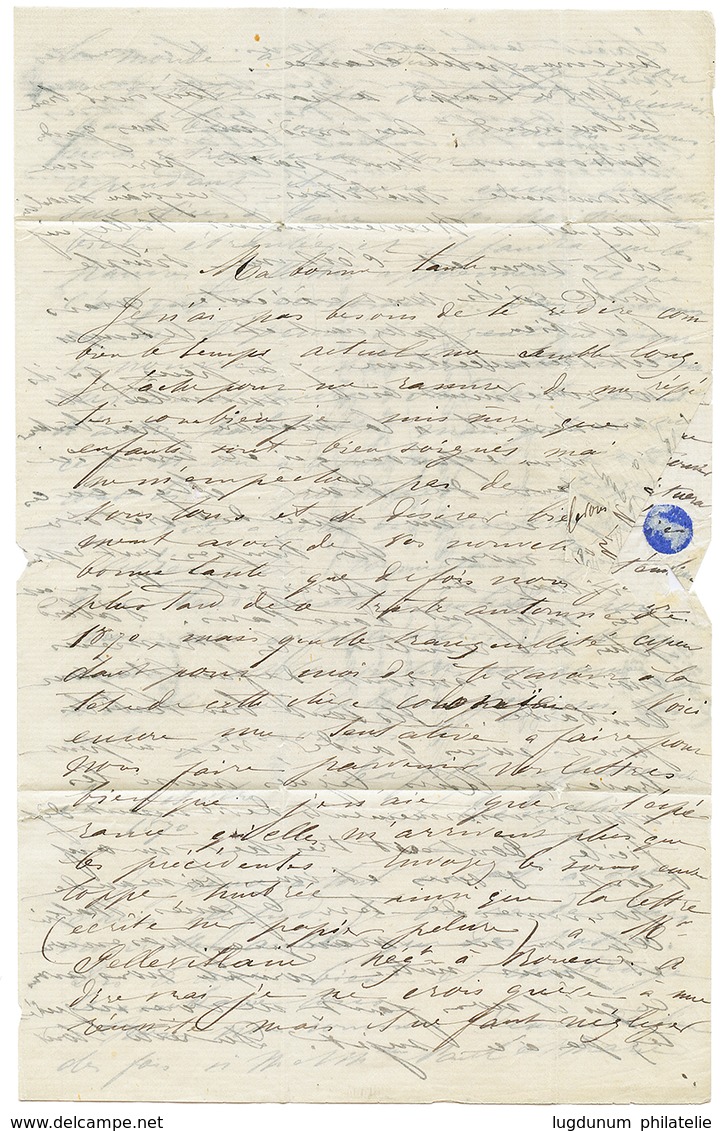 "Pli Confié Du FULTON" : 20c(n°29) Obl. Ambulant P.la R Sur Lettre Avec Texte Daté 30 Octobresur Lettre Pour PAU (arrivé - Guerre De 1870