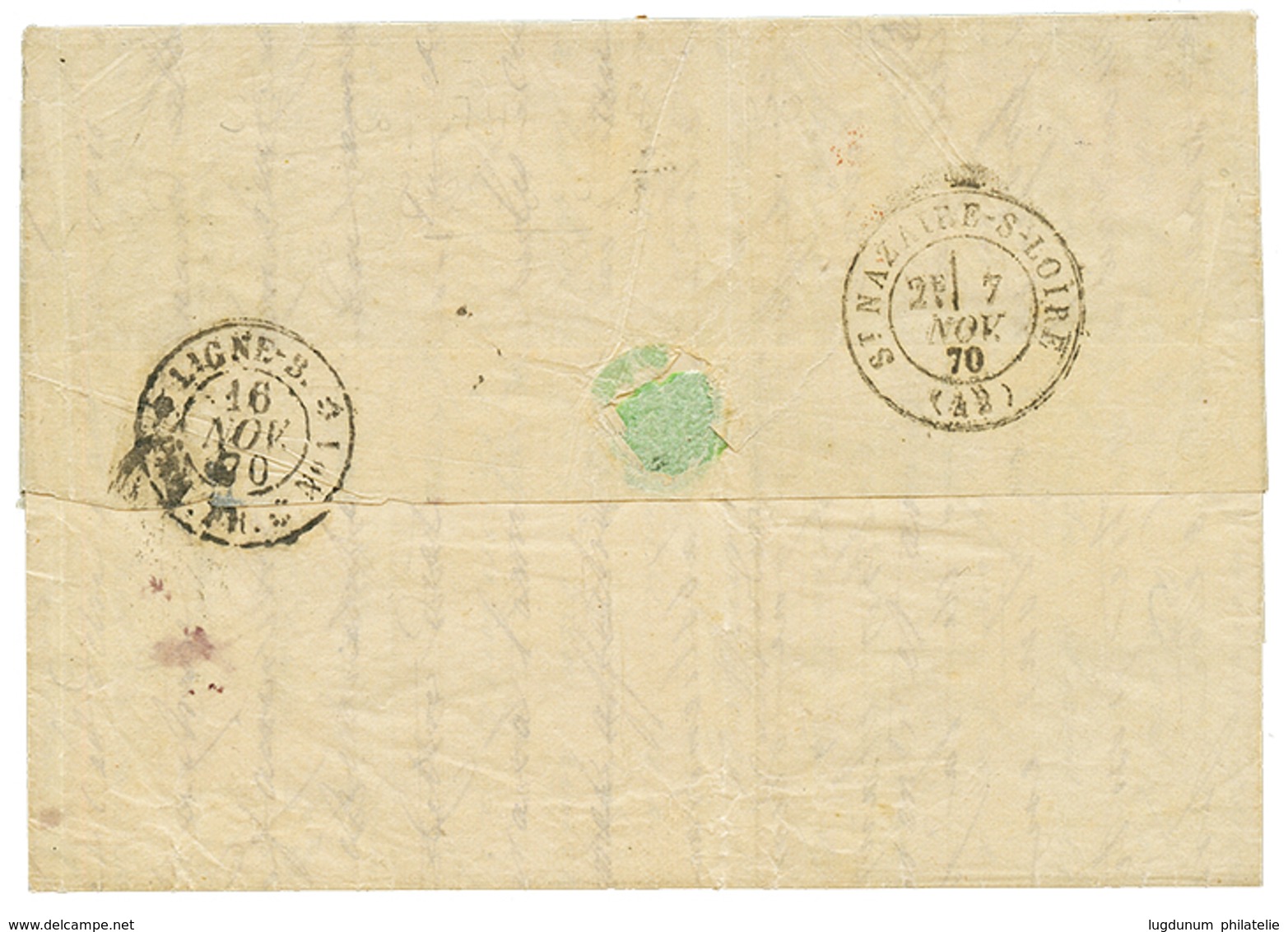 BALLON MONTE Pour La MARTINIQUE : 1870 Paire 30c (n°30) + 10c SIEGE (n°36) Obl. Etoile 5 + PARIS 24 Oct 70 Sur Lettre Av - Guerra De 1870